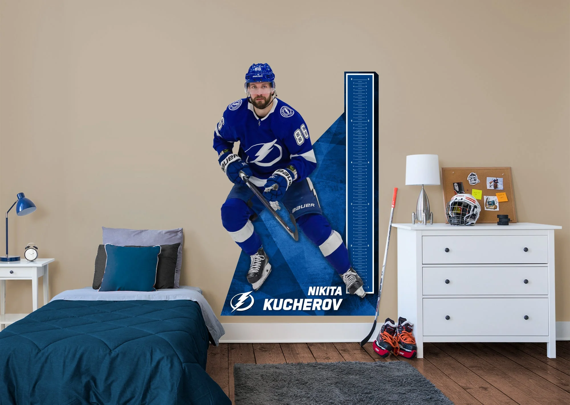 Nikita Kucherov - Growth Chart - Official NHL - Tampa Bay Lightning - Reusable Vinyl Wall Decal - Image 2