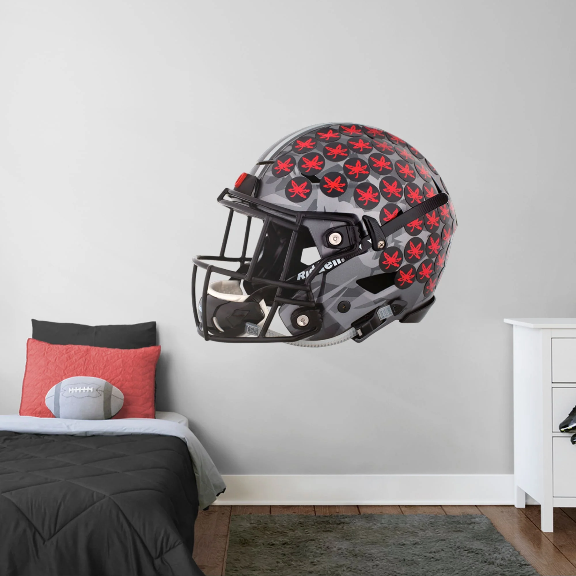 Ohio State Buckeyes - RealBig Helmet Collection - Official NCAA - Reusable Vinyl Wall Decals #1 - Image 2