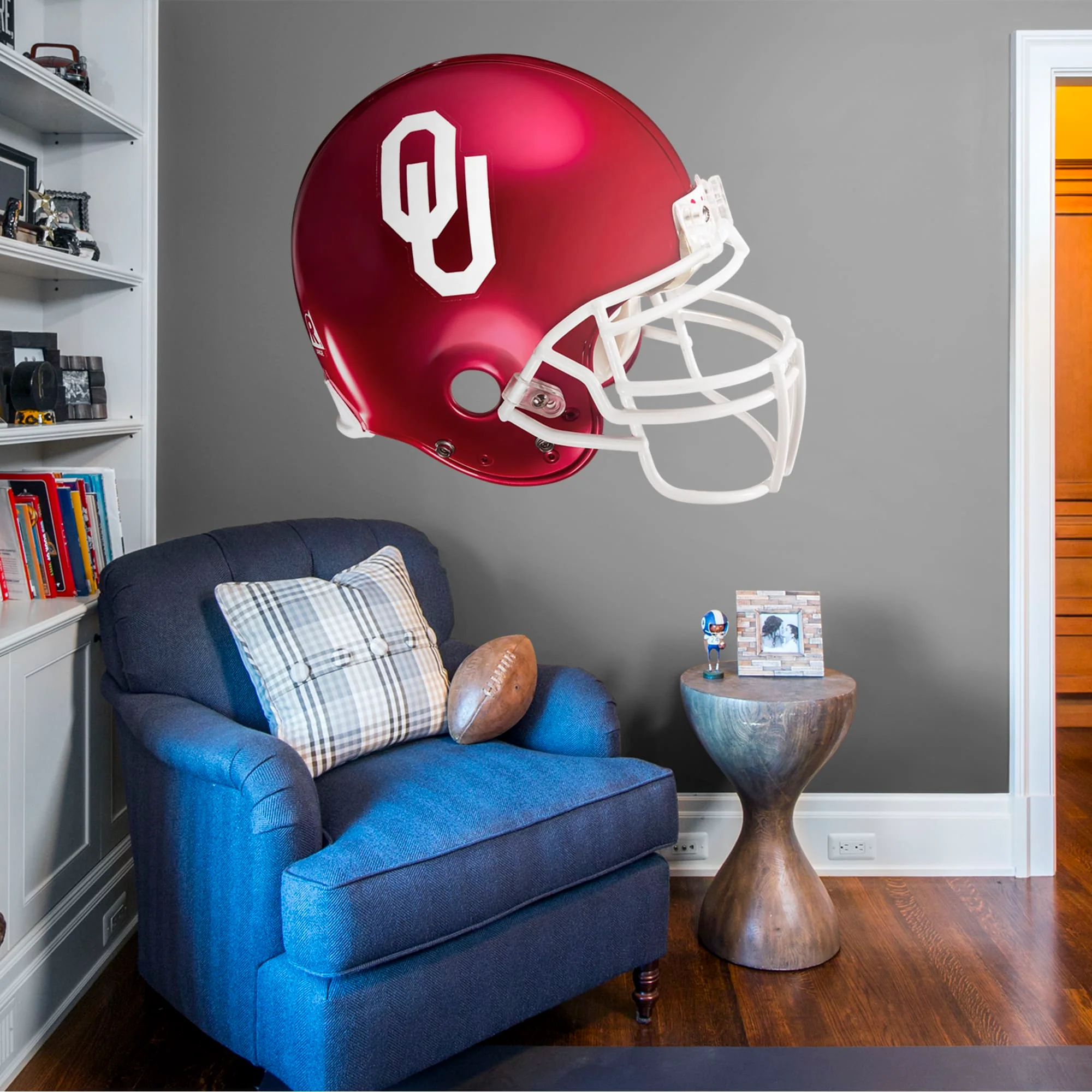 Oklahoma Sooners - RealBig Helmet Collection - Official NCAA - University of Oklahoma - Reusable Vinyl Wall Decals - Image 2