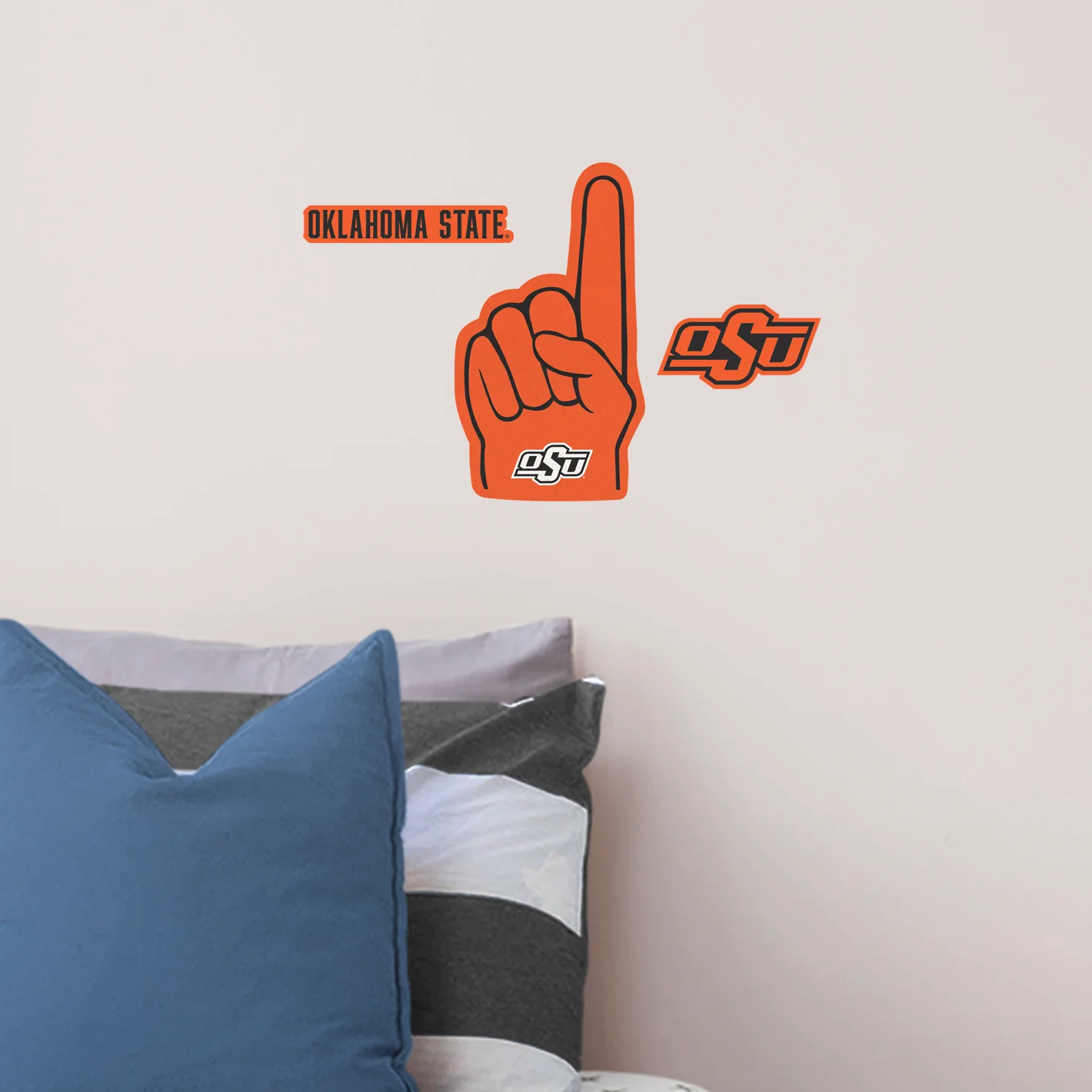 Oklahoma State Cowboys - RealBig Foam Finger Collection - Official NCAA - Reusable Vinyl Wall Decals - Image 3