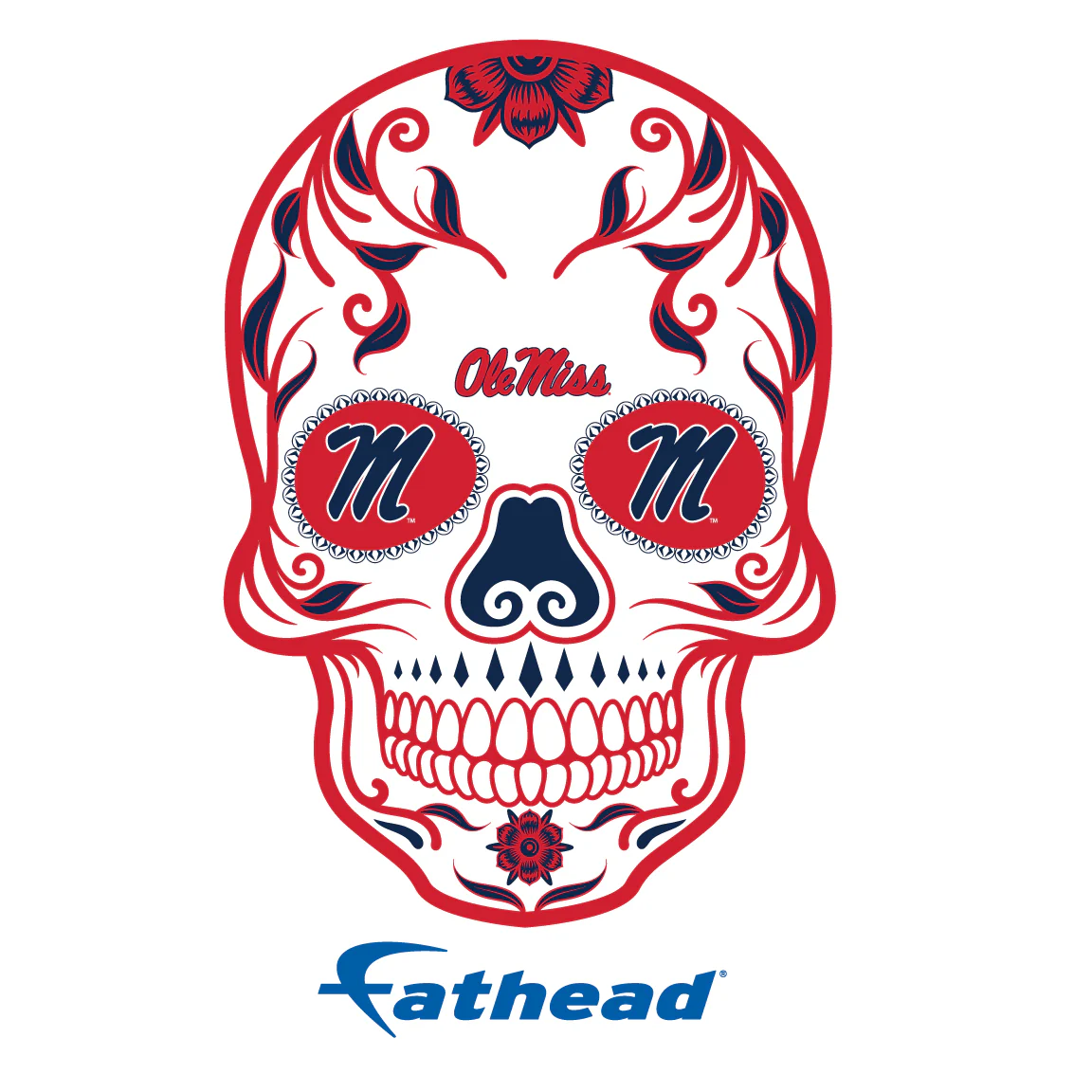 Ole Miss Rebels - 5 Sugar Skull Logo Minis (Mixed Sizes) - Official NCAA - Reusable Vinyl Decals - Image 2