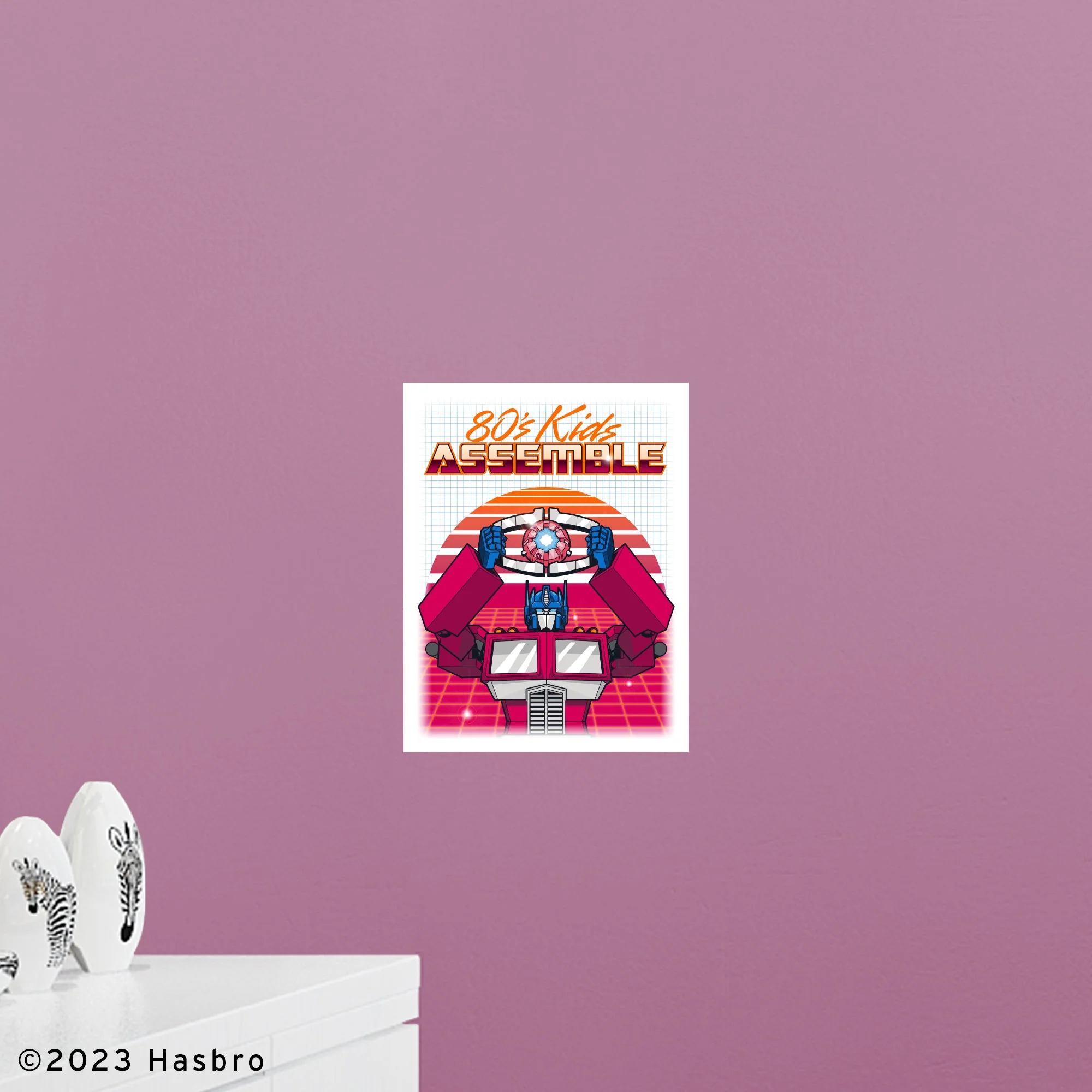 Optimus Prime - 80s Kids - Peel & Stick Poster - Official Hasbro - Transformers Classic - Reusable Vinyl Wall Decal - Image 5