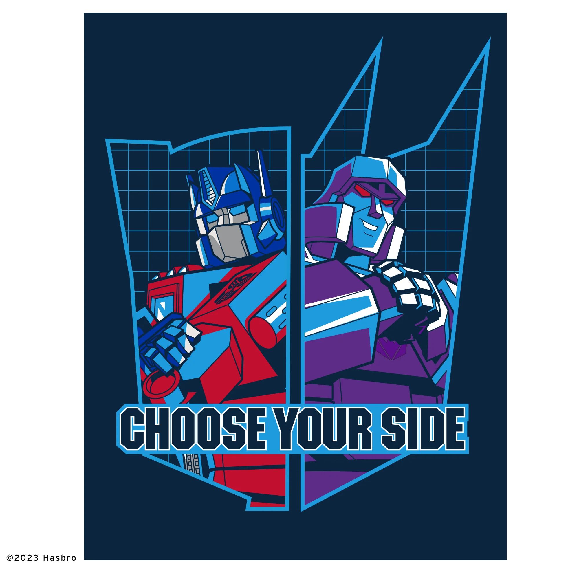 Optimus Prime & Megatron - "Choose Your Side" - Peel & Stick Poster - Official Hasbro - Transformers - Reusable Vinyl Wall Decal - Image 2