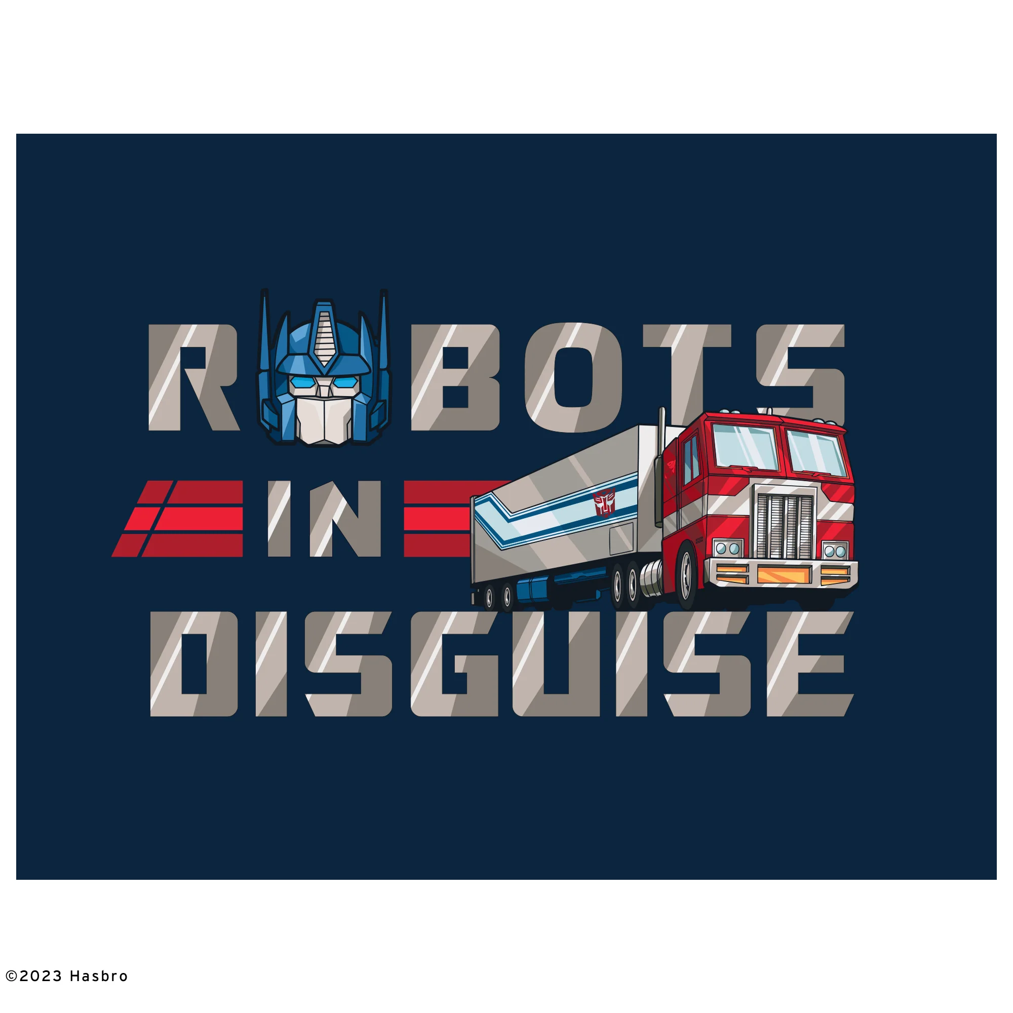 Optimus Prime - Peel & Stick Poster - Official Hasbro - Transformers Classic Robots In Disguise - Reusable Vinyl Wall Decal