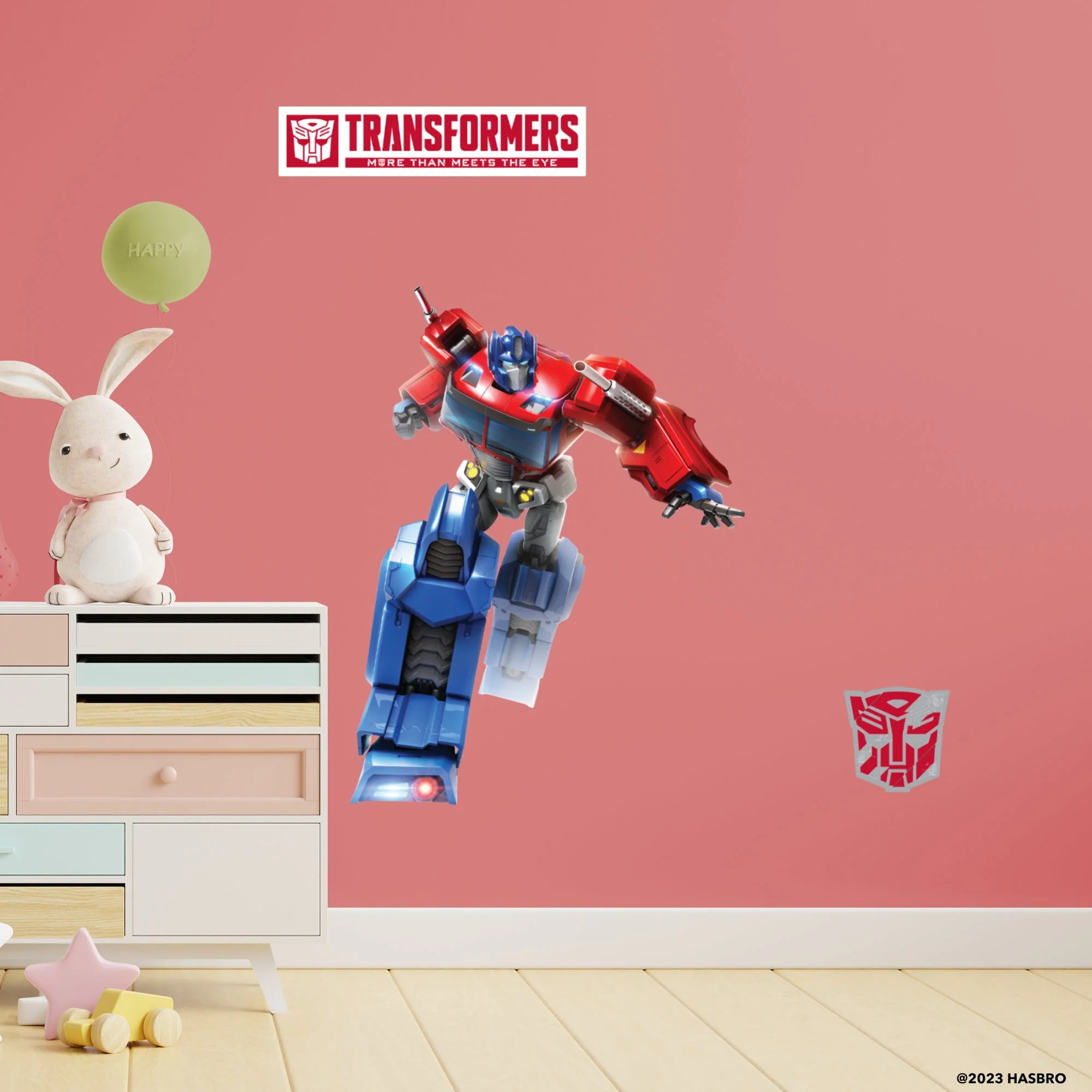 Optimus Prime - Transformers - RealBig Collection - Official Hasbro - Reusable Vinyl Wall Decals - Image 5