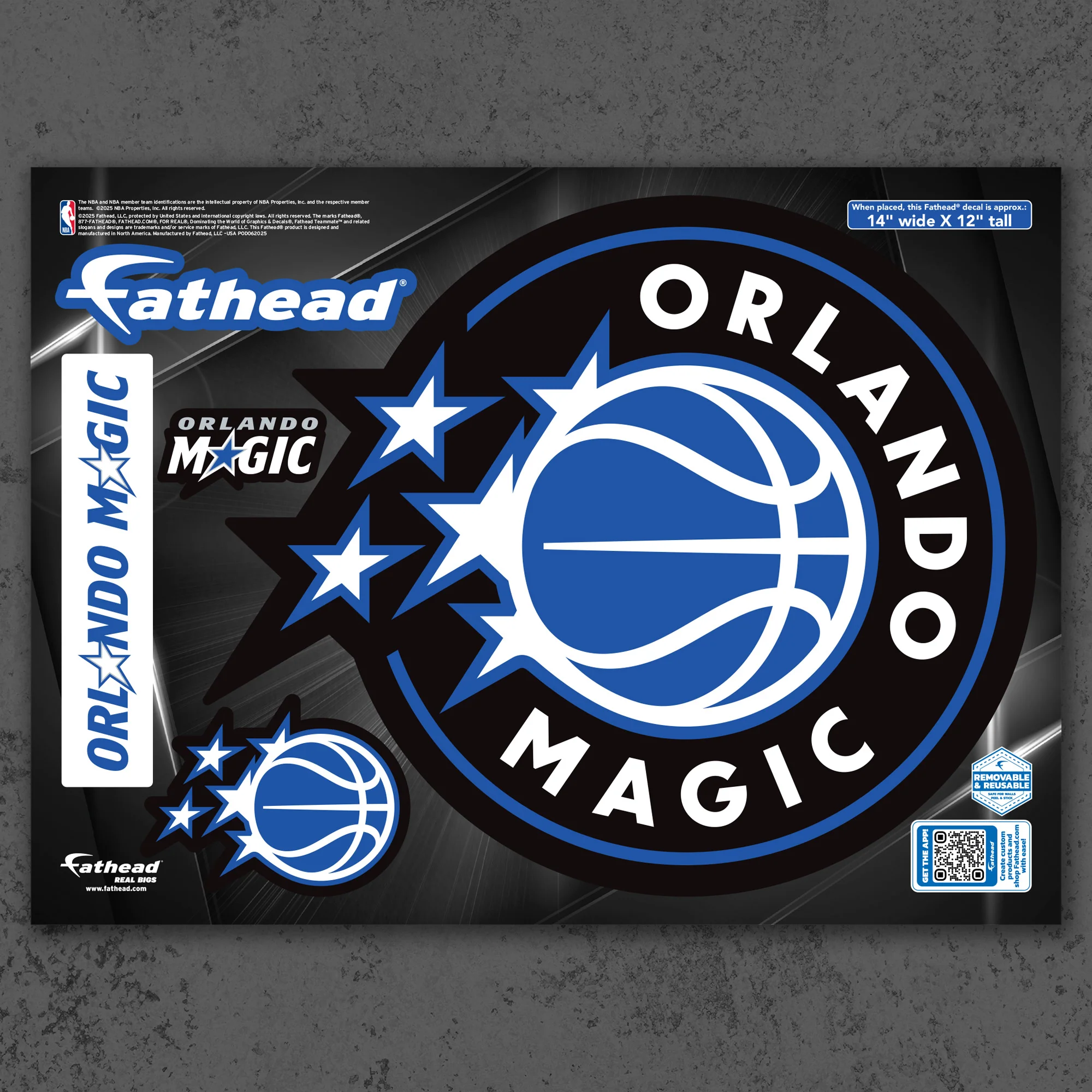 Orlando Magic - RealBig Logo Collection - Official NBA - Reusable Vinyl Wall Decals - Image 7