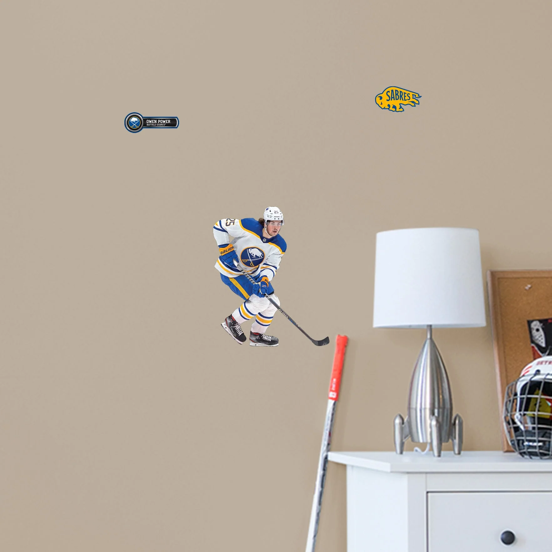 Owen Power - RealBig Collection - Official NHL - Buffalo Sabres - Reusable Vinyl Wall Decals - Image 6