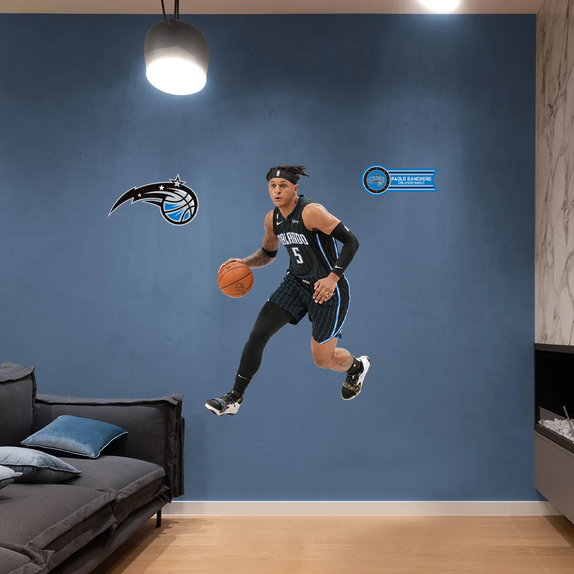 Paolo Banchero - RealBig Icon Jersey Collection - Official NBA - Orlando Magic - Reusable Vinyl Wall Decals - Image 5