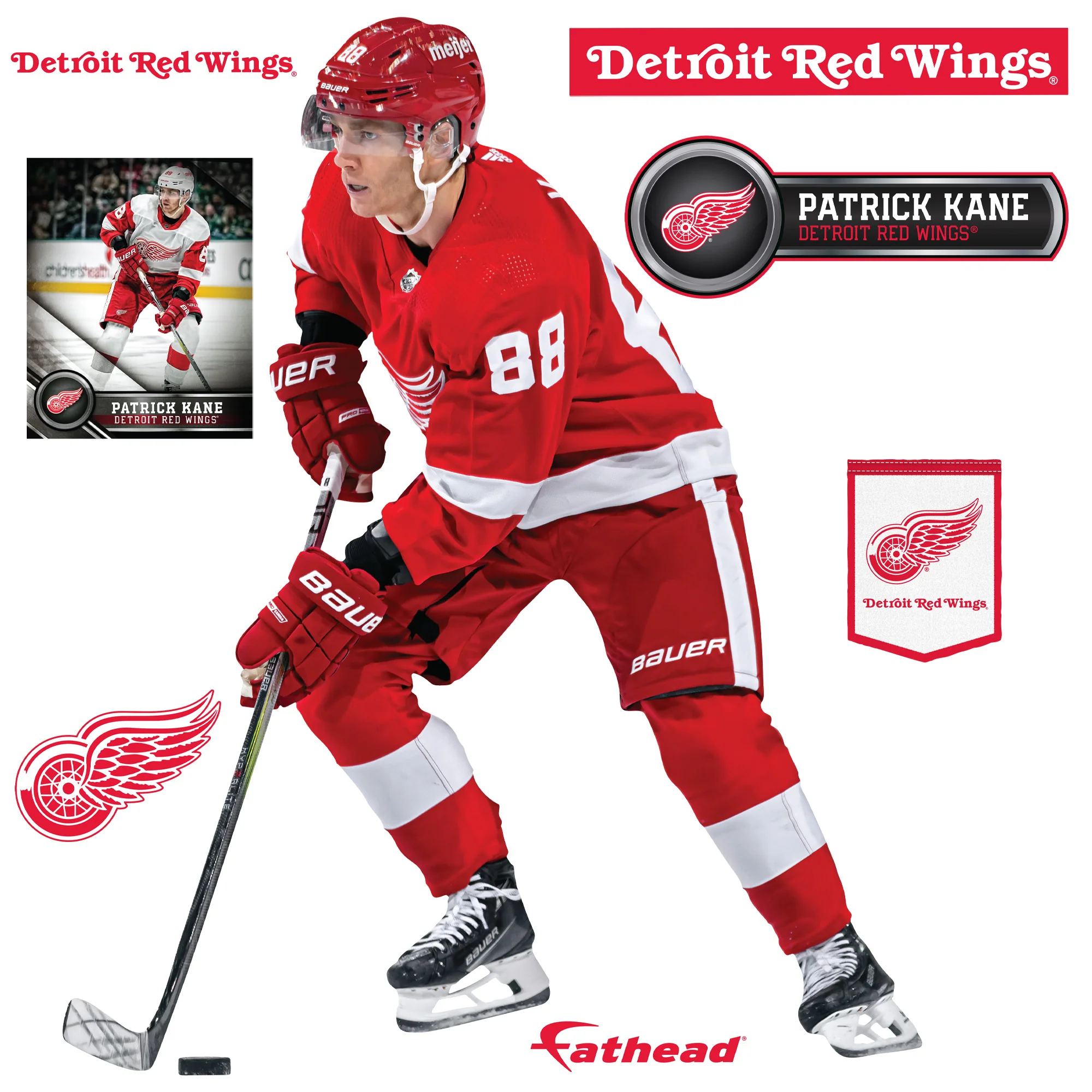 Patrick Kane - RealBig Collection - Official NHL - Detroit Red Wings - Reusable Vinyl Wall Decals - Image 2
