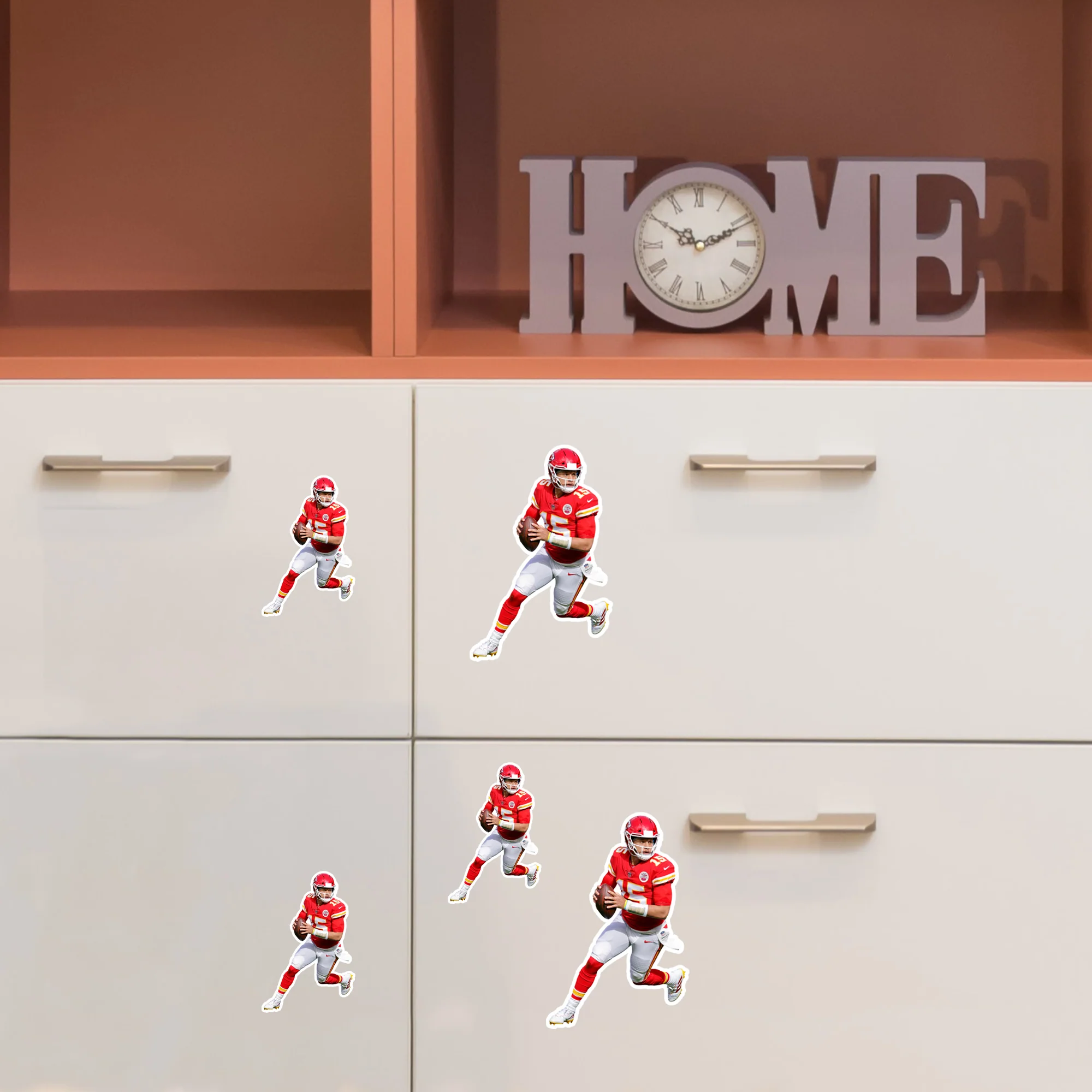 Patrick Mahomes II - 5 Player Minis (Mixed Sizes) - Official NFL - Kansas City Chiefs - Reusable Vinyl Decals - Image 2