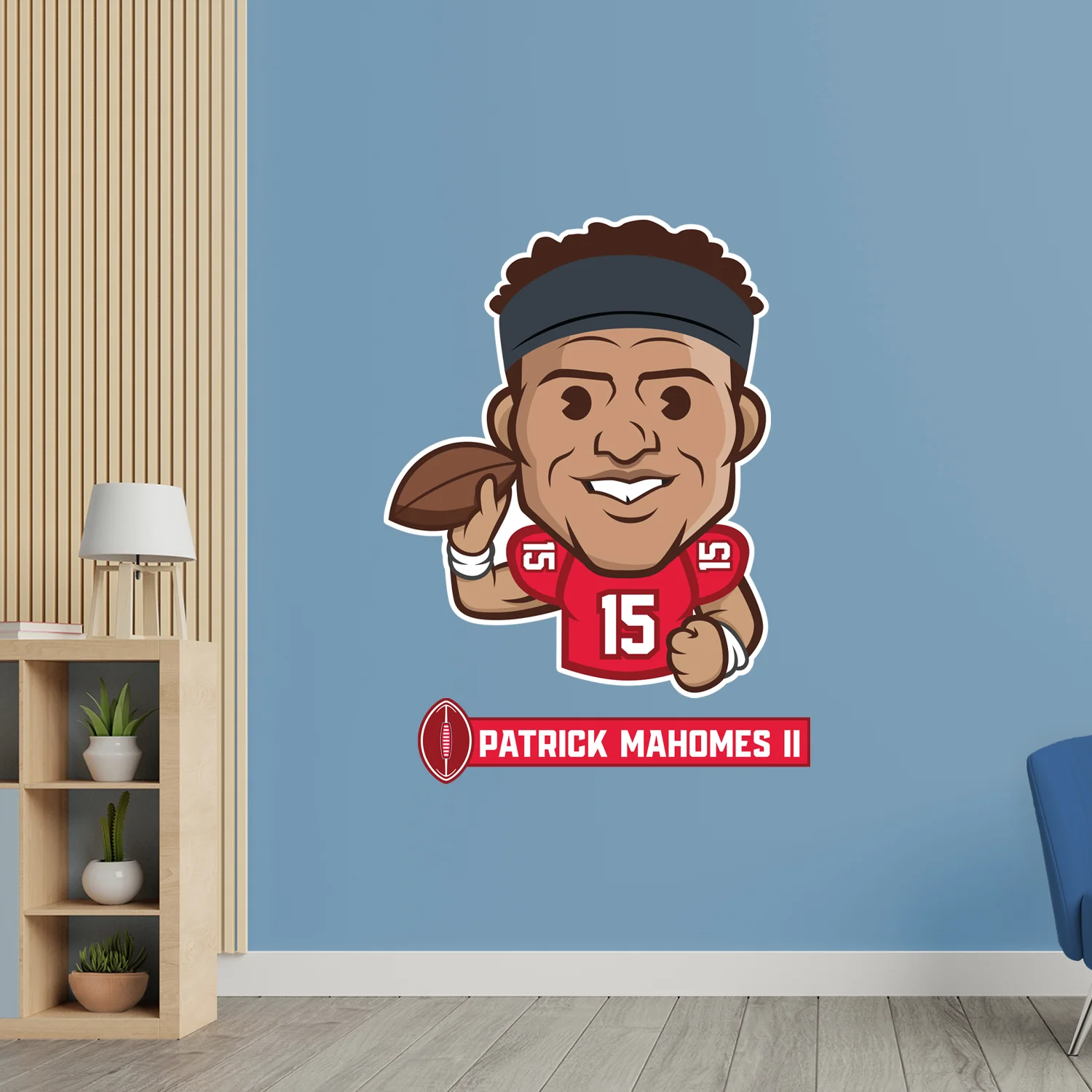 Patrick Mahomes II Emoji - RealBig Collection - Official NFLPA - Kansas City Chiefs - Reusable Vinyl Wall Decals - Image 10