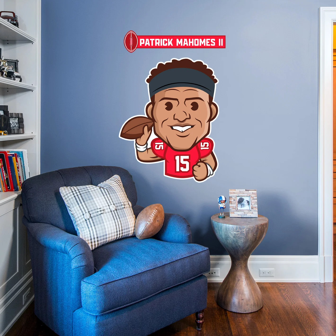Patrick Mahomes II Emoji - RealBig Collection - Official NFLPA - Kansas City Chiefs - Reusable Vinyl Wall Decals - Image 2