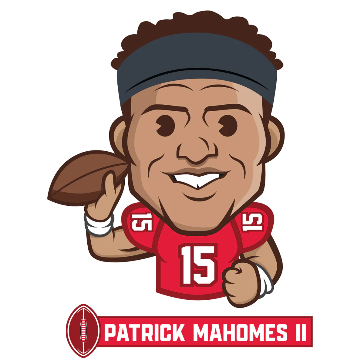 Patrick Mahomes II Emoji - RealBig Collection - Official NFLPA - Kansas City Chiefs - Reusable Vinyl Wall Decals - Image 3