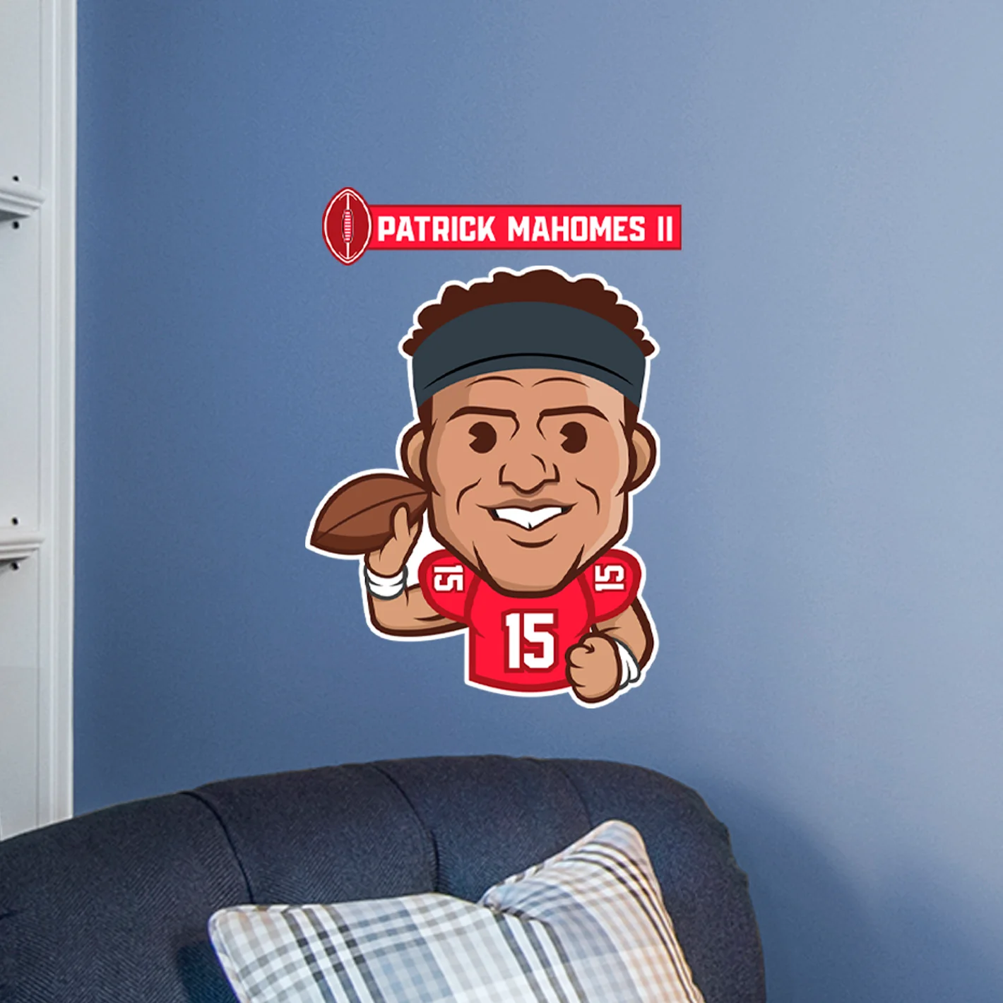 Patrick Mahomes II Emoji - RealBig Collection - Official NFLPA - Kansas City Chiefs - Reusable Vinyl Wall Decals - Image 6