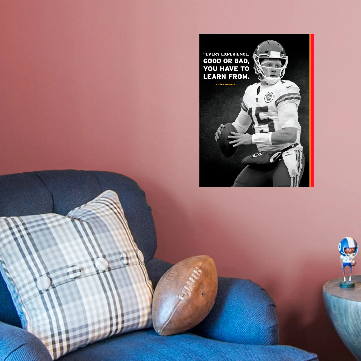 Patrick Mahomes II - Inspirational - Peel & Stick Poster - Official NFL - Kansas City Chiefs - Reusable Vinyl Wall Decal #1 - Image 5