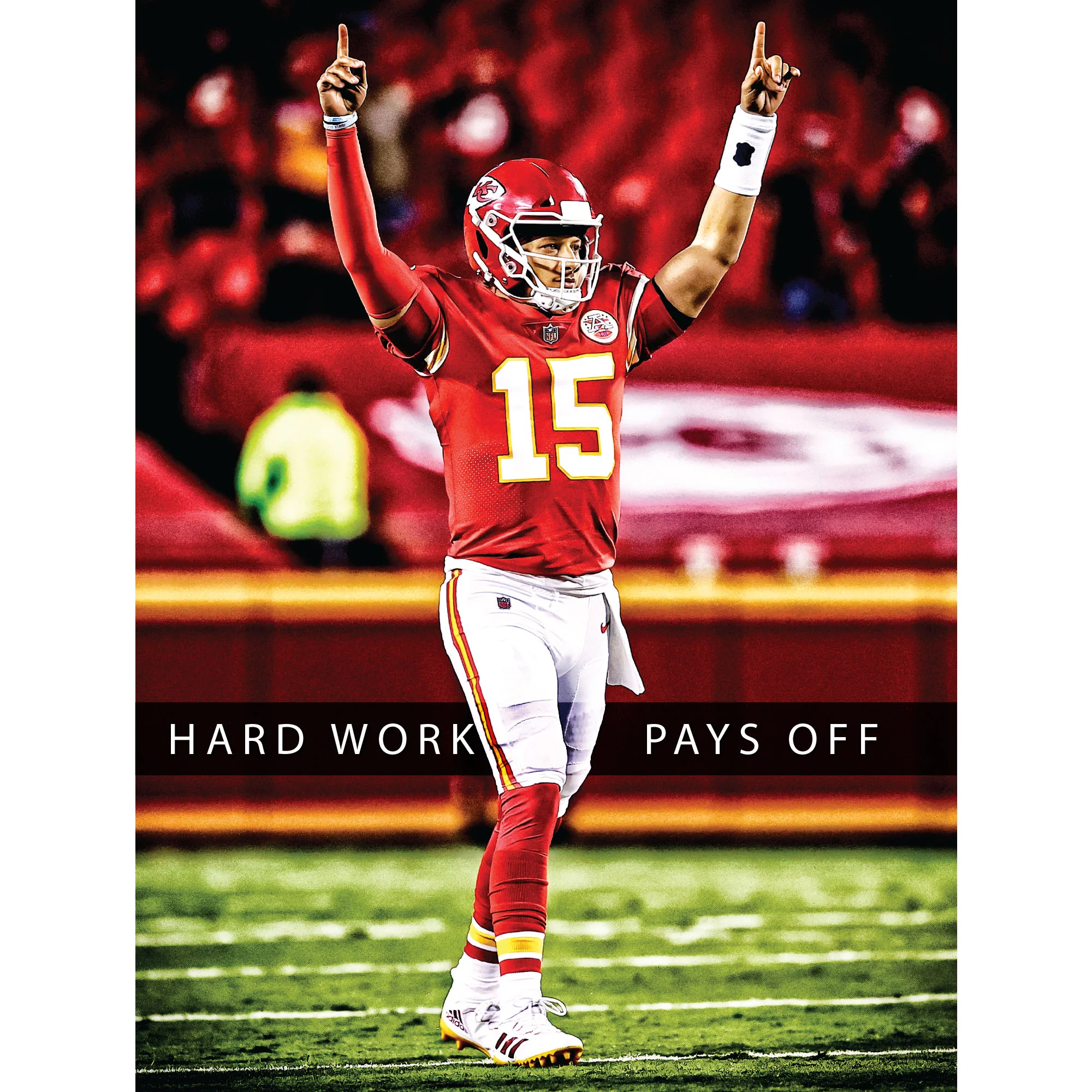 Patrick Mahomes II - Motivational - Peel & Stick Poster - Official NFL - Kansas City Chiefs - Reusable Vinyl Wall Decal - Image 5