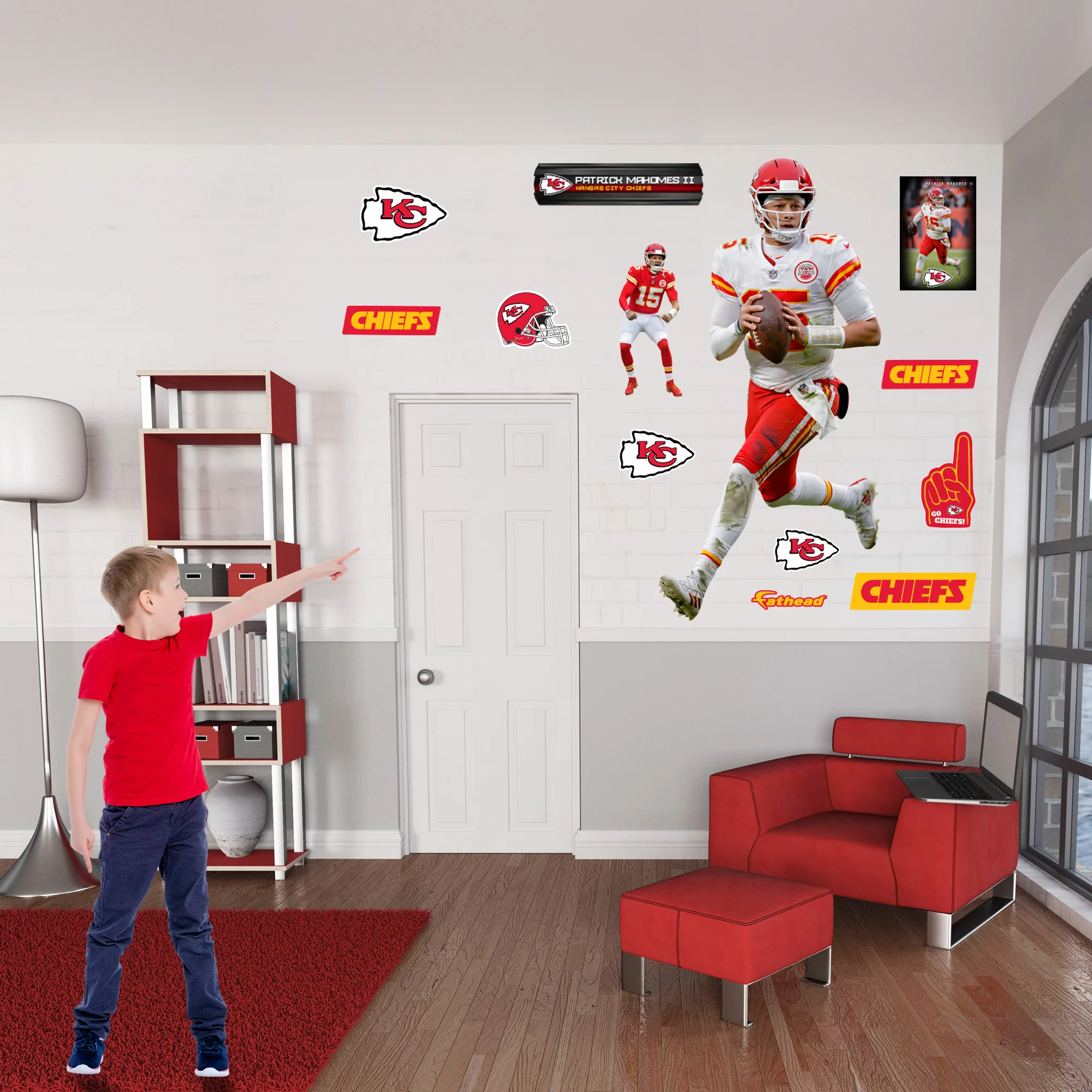 Patrick Mahomes II - RealBig Collection - Official NFL - Kansas City Chiefs - Reusable Vinyl Wall Decals #4 - Image 3