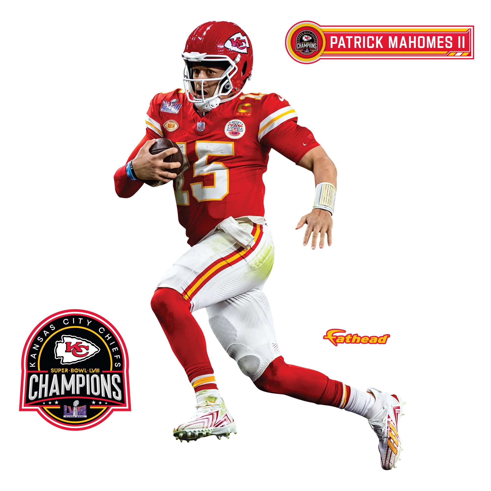 Patrick Mahomes II - RealBig Super Bowl LVIII Collection - Official NFL - Kansas City Chiefs - Reusable Vinyl Wall Decals - Image 7