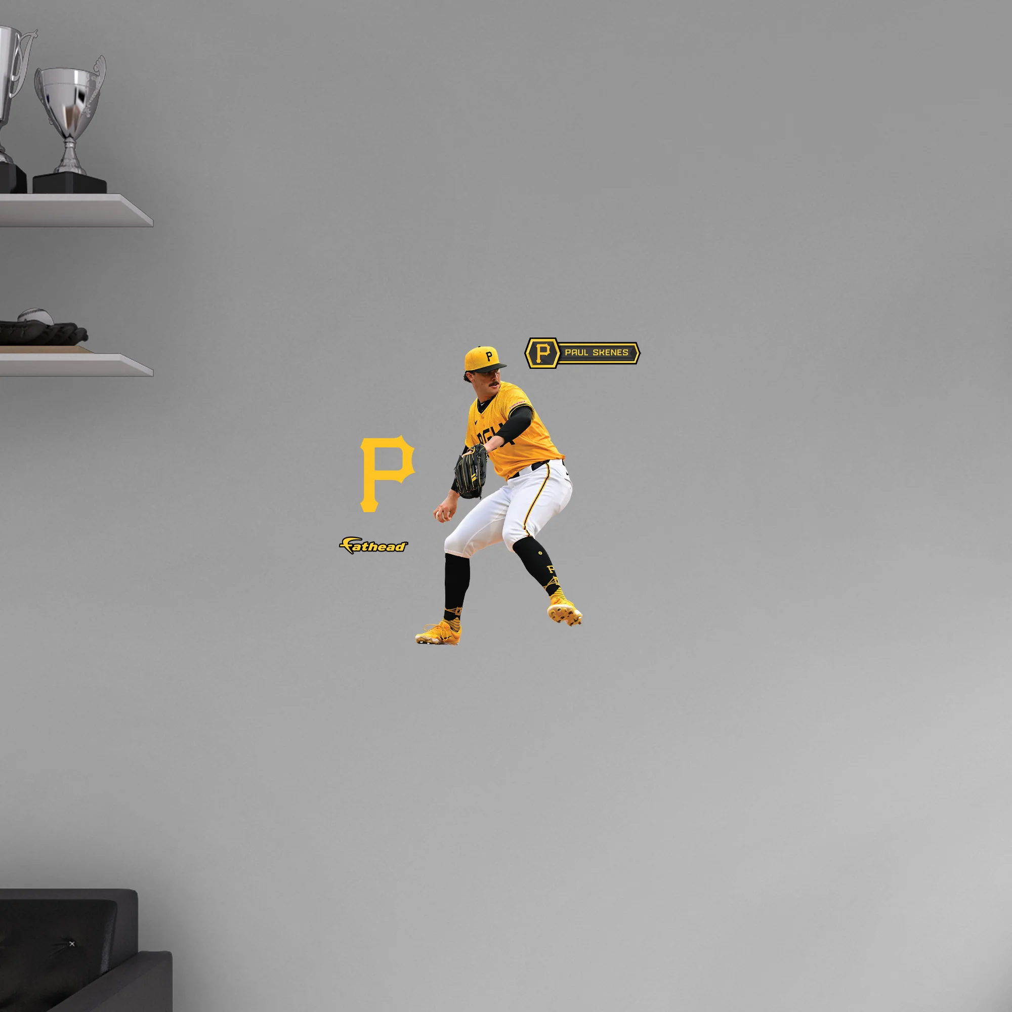 Paul Skenes - Realbig City Connect Collection - Official MLB - Pittsburgh Pirates - Reusable Vinyl Wall Decals - Image 6