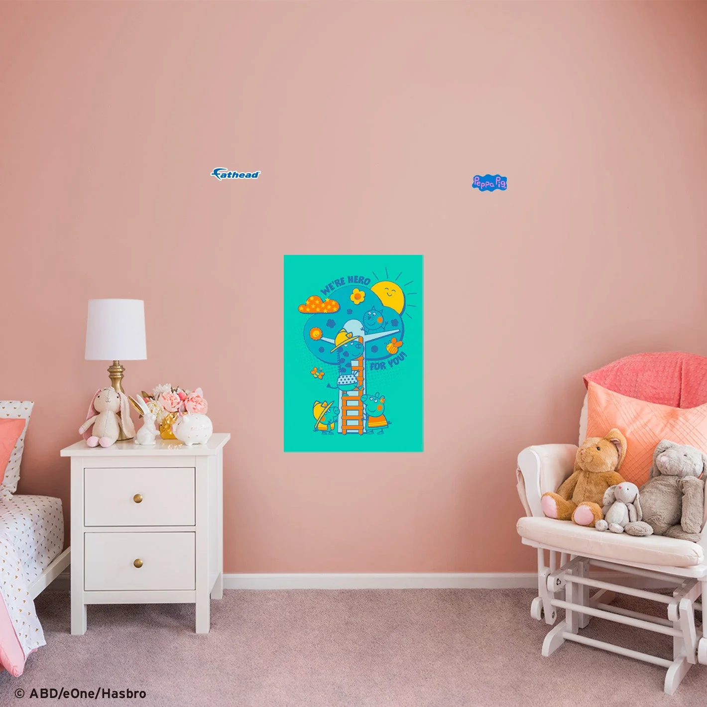 Peppa Pig - Heroes - Peel & Stick Poster - Official Hasbro - Peppa Pig - Reusable Vinyl Wall Decal - Image 3