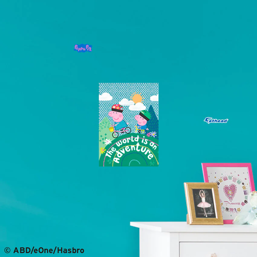 Peppa Pig - World Adventure - Peel & Stick Poster - Official Hasbro - Peppa Pig - Reusable Vinyl Wall Decal - Image 4