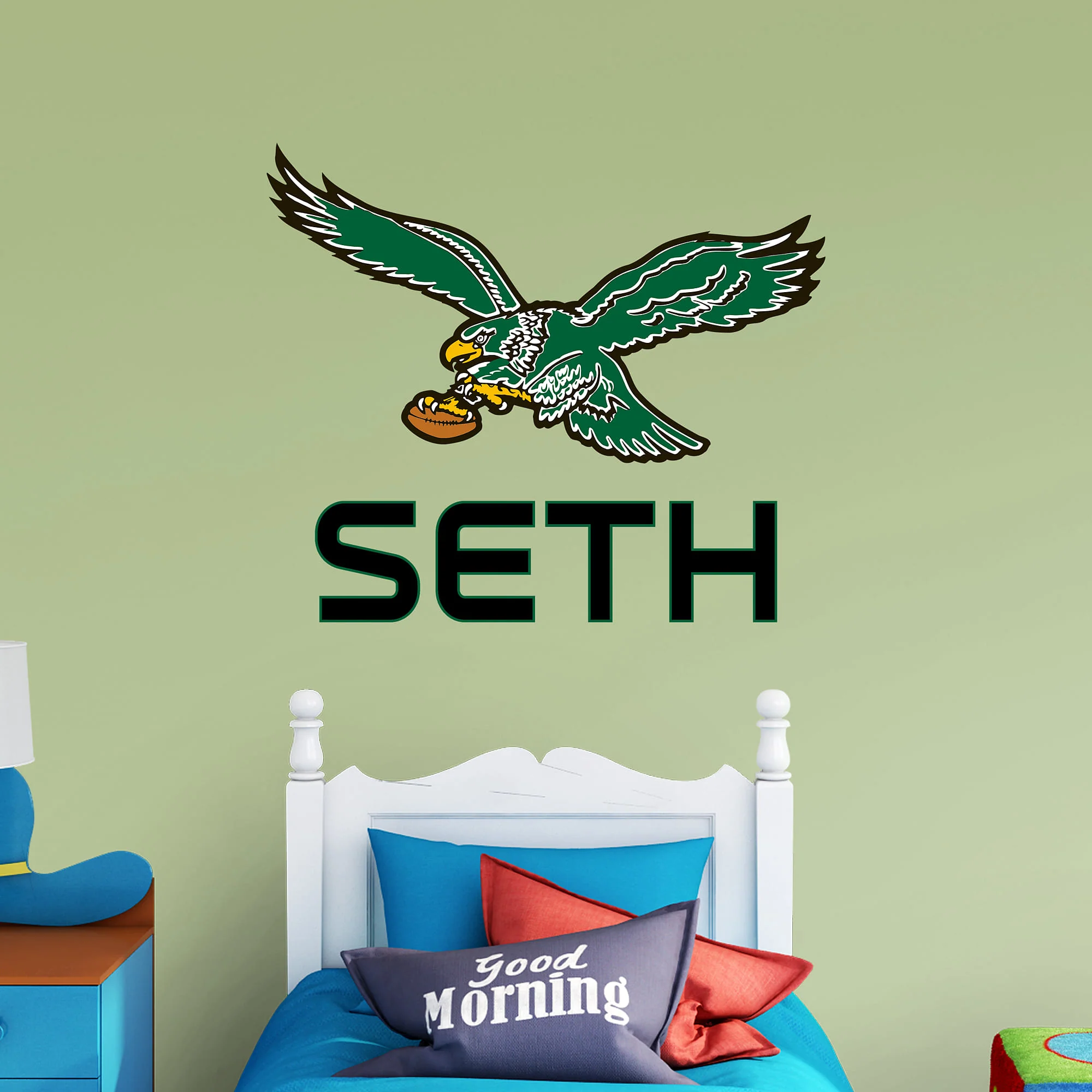 Philadelphia Eagles - Classic Graphic - With Personalized Name - Official NFL - Reusable Vinyl Transfer Decal - Image 3