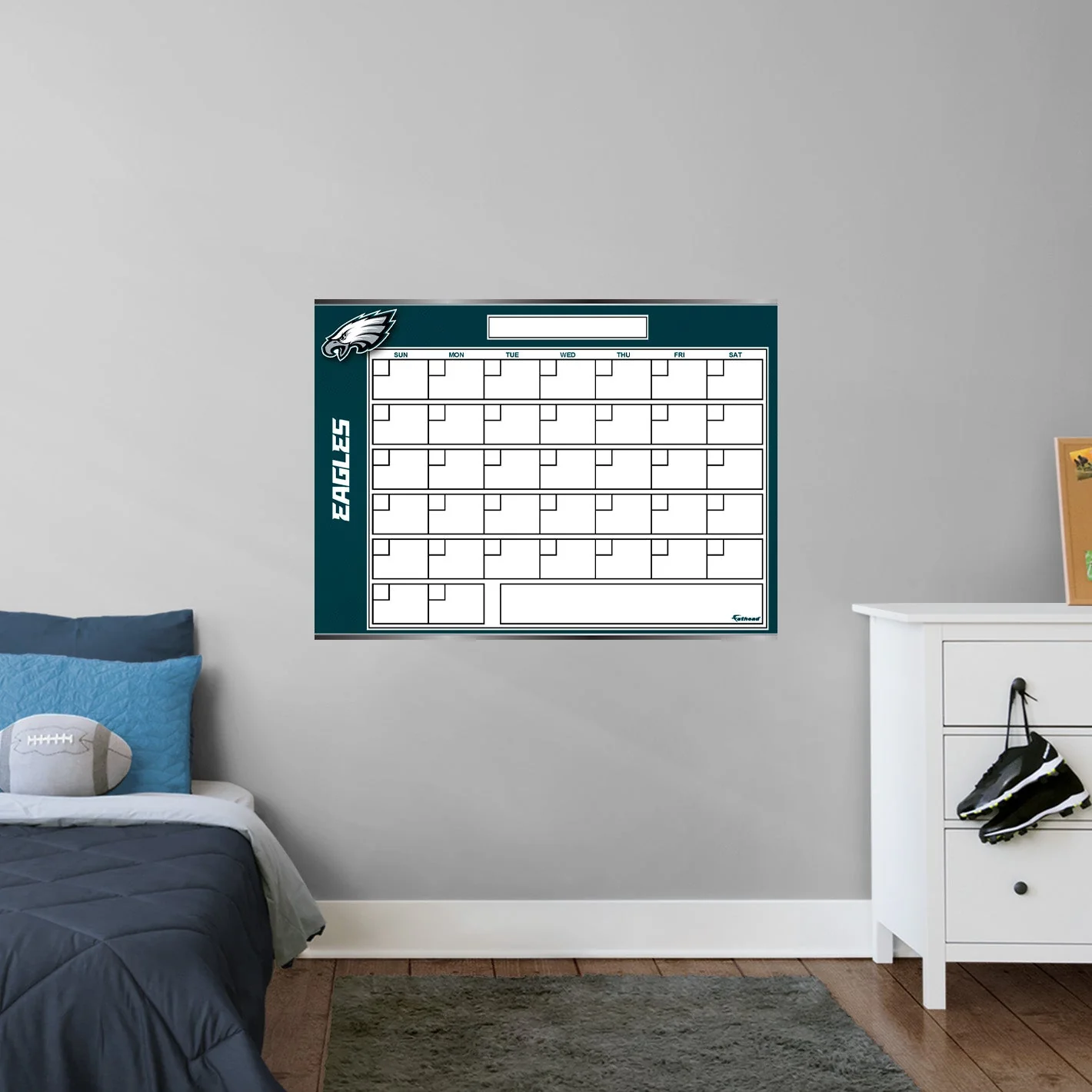 Philadelphia Eagles - Dry Erase Calendar - Official NFL - Reusable Vinyl Wall Decal - Image 2