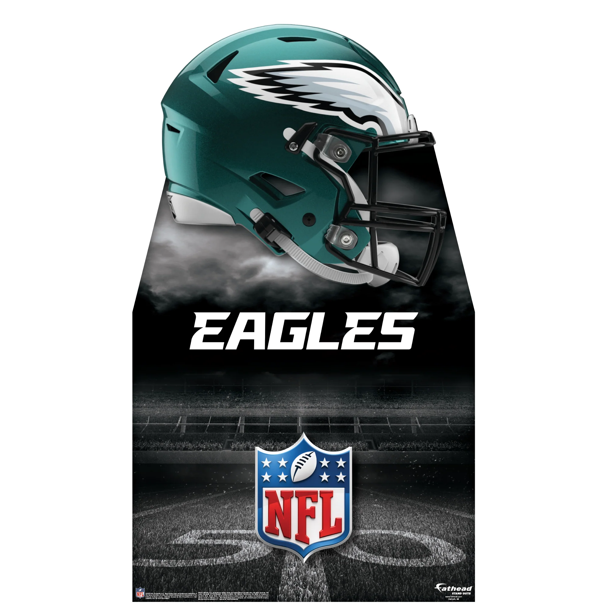 Philadelphia Eagles Helmet - Life-Size Stand Out - Official NFL - Foam Core Cutout - Image 2