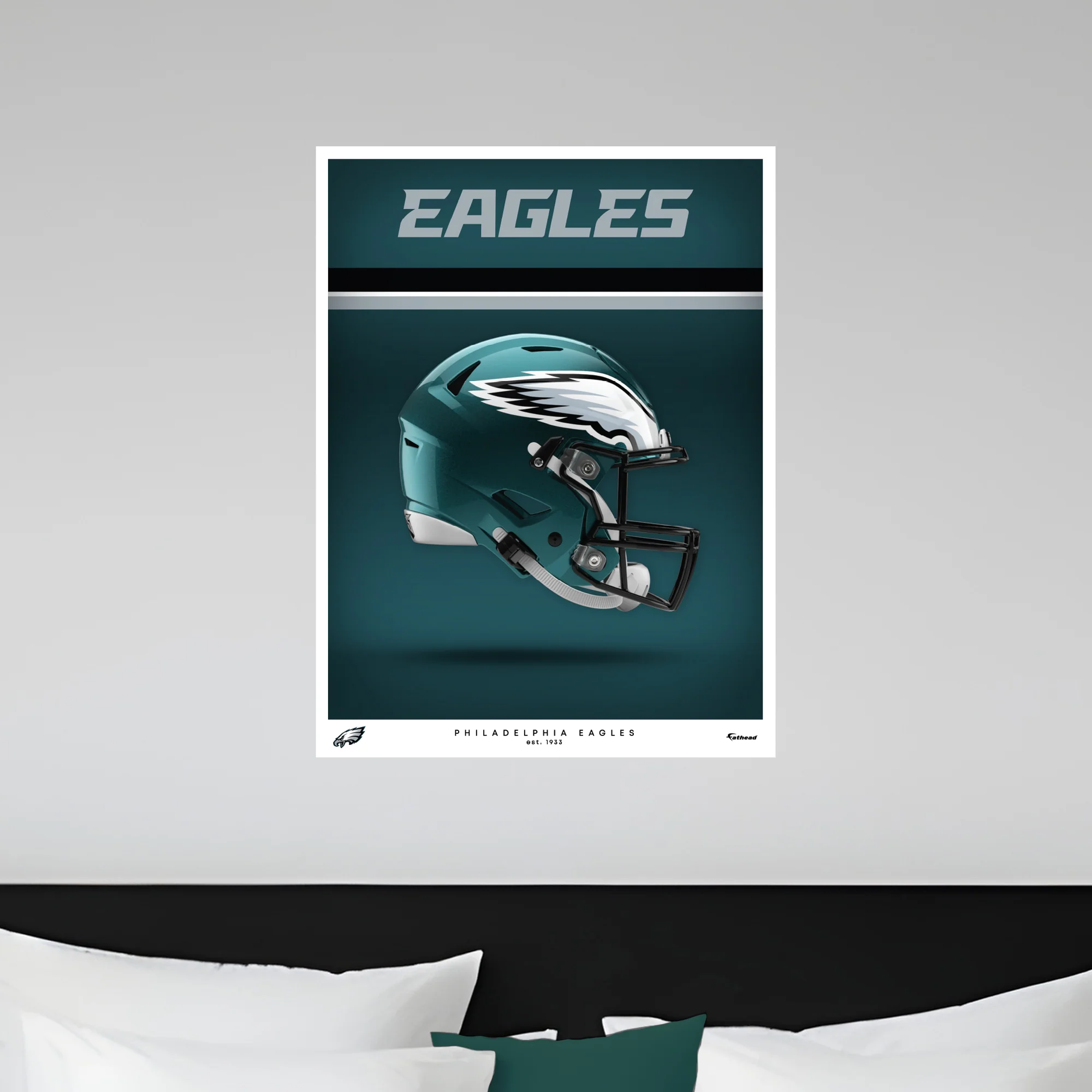 Philadelphia Eagles - Helmet Series - Peel & Stick Poster - Official NFL - Reusable Vinyl Wall Decal - Image 3