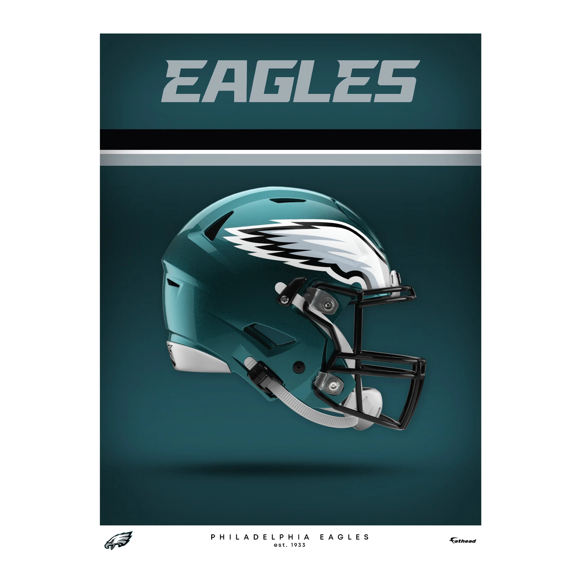 Philadelphia Eagles - Helmet Series - Peel & Stick Poster - Official NFL - Reusable Vinyl Wall Decal - Image 8