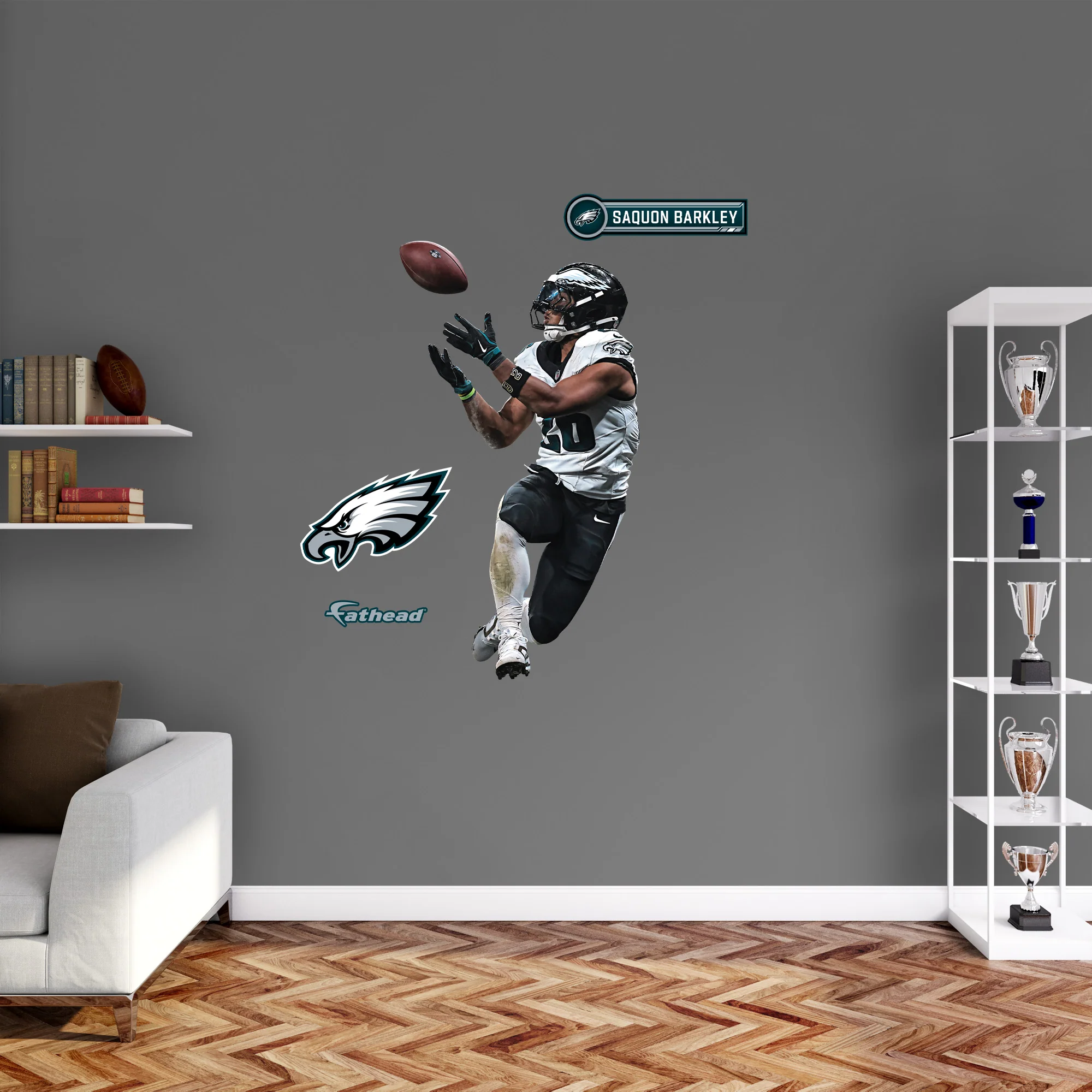 Saquon Barkley - RealBig Catch Collection - Official NFL - Philadelphia Eagles - Reusable Vinyl Wall Decals - Image 5