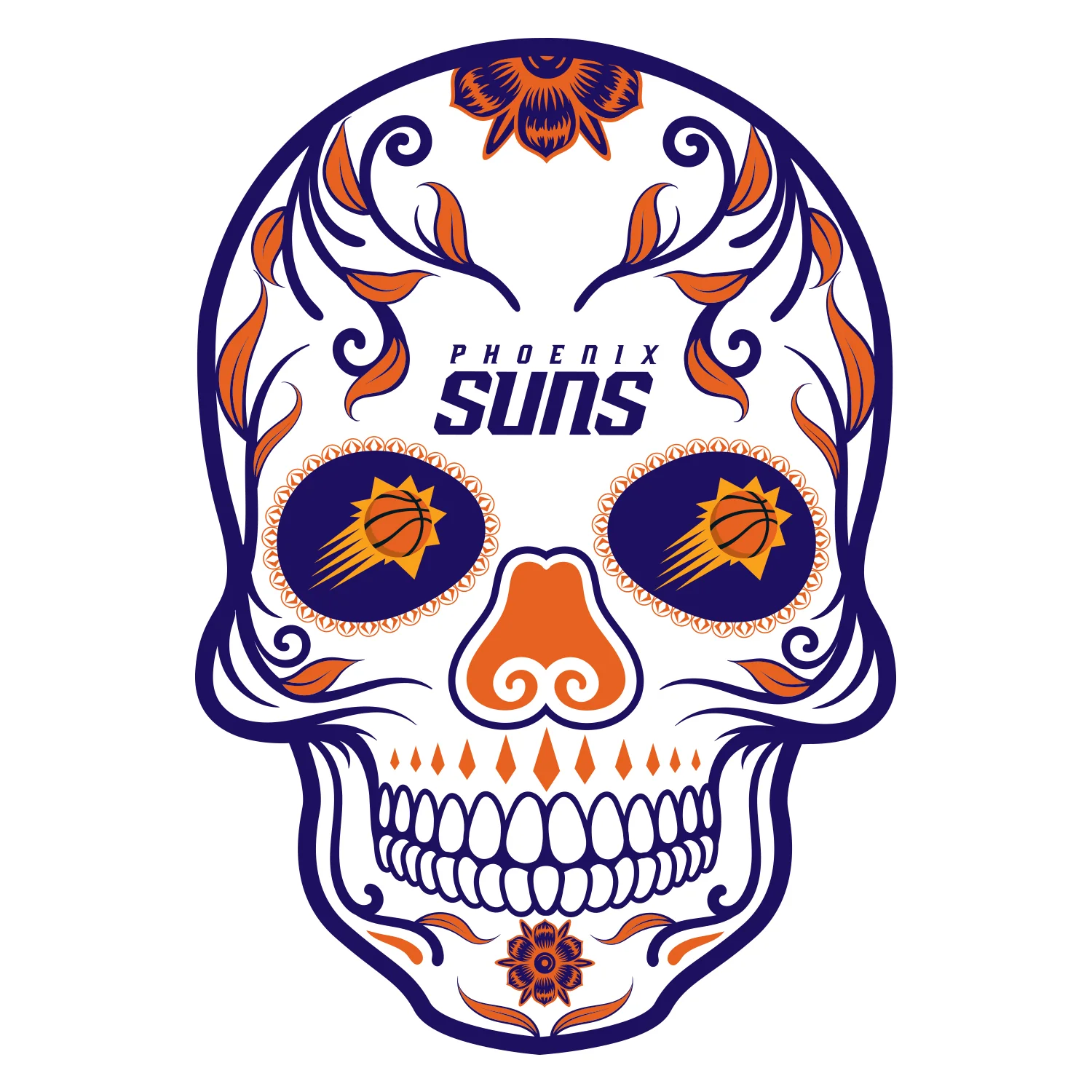 Phoenix Suns - Sugar Skull Logo - Outdoor Wall Decals - Official NBA - Scratch Resistant Alumigraphics Smooth - Image 2