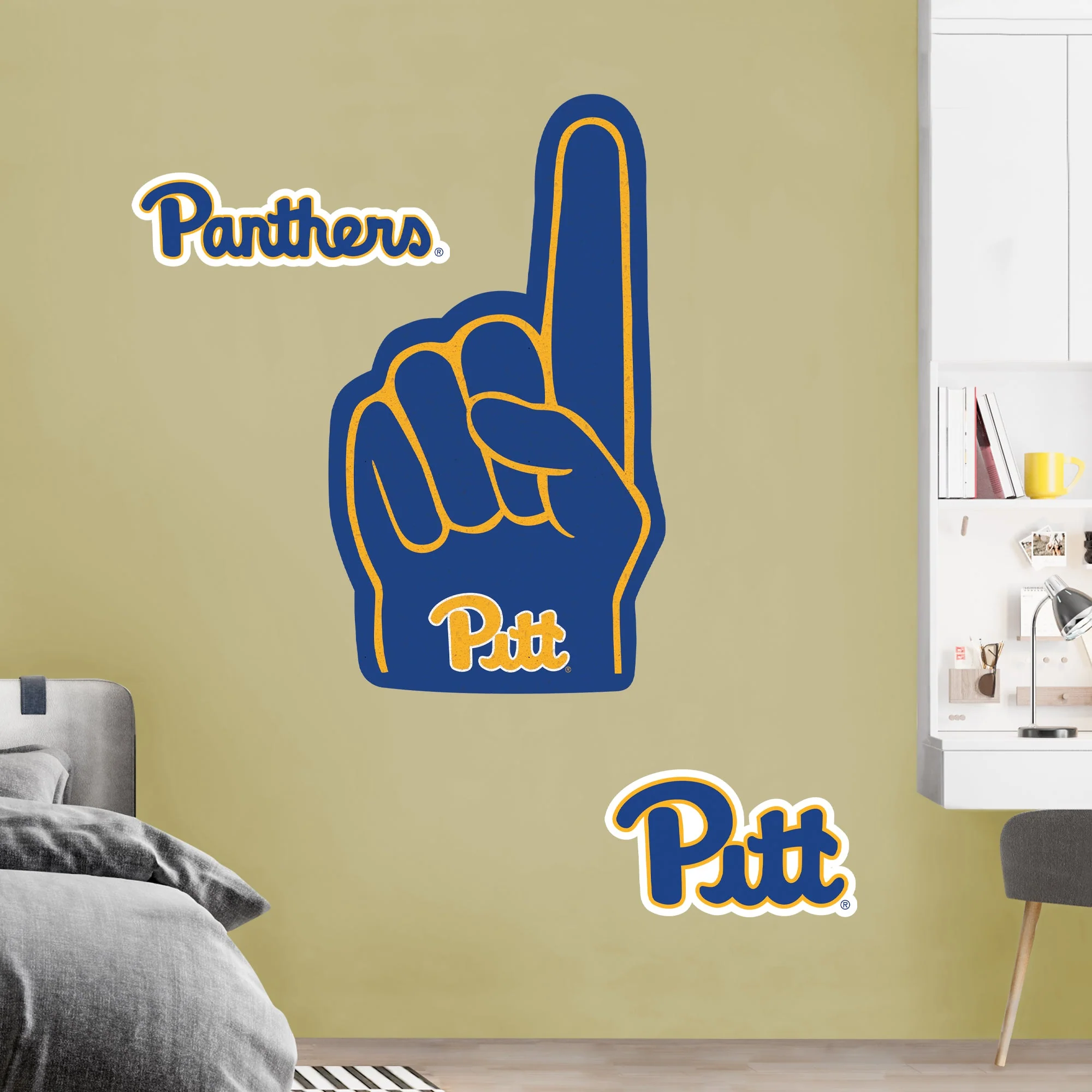 Pittsburgh Panthers - RealBig Foam Finger Collection - Official NCAA - Reusable Vinyl Wall Decals - Image 9
