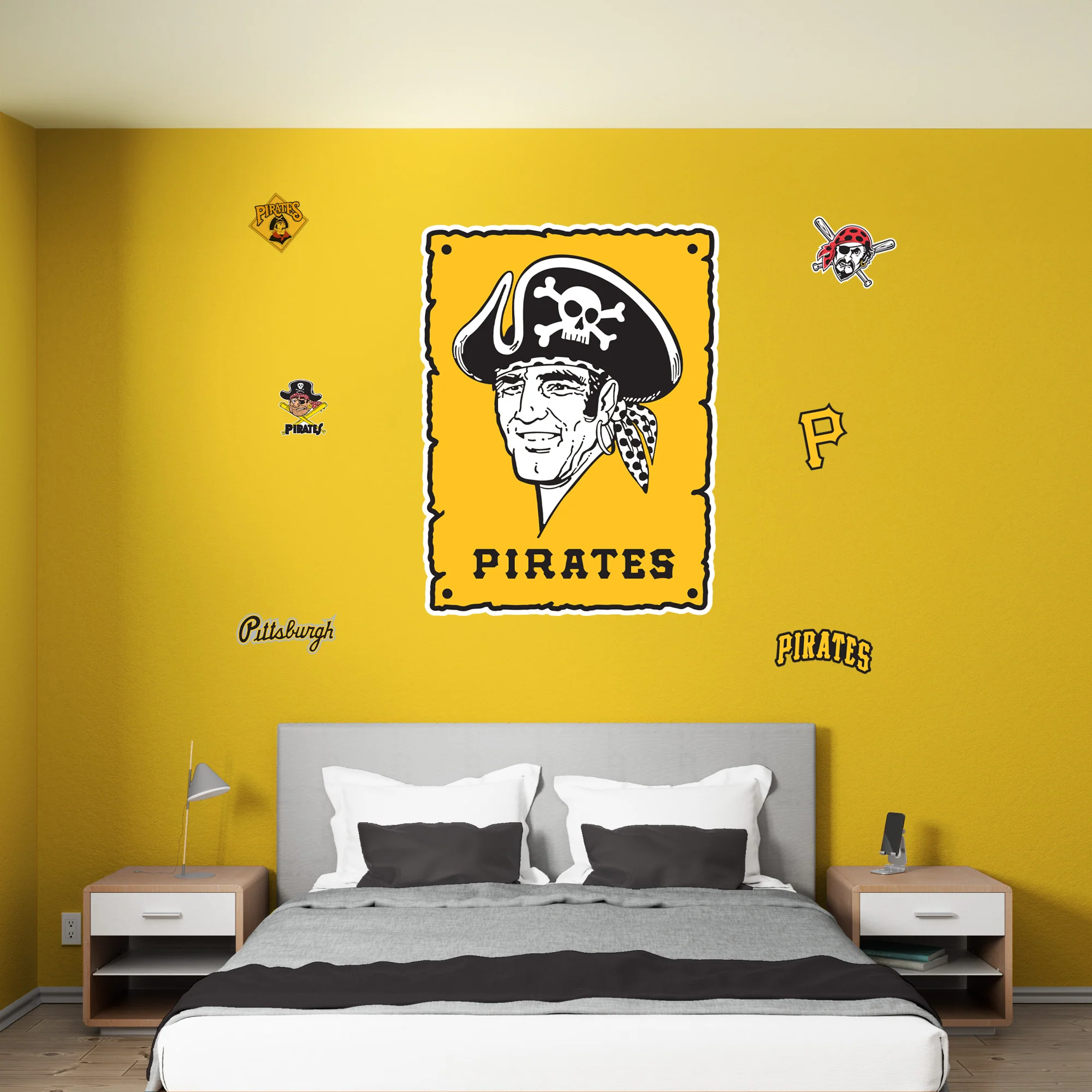 Pittsburgh Pirates - RealBig Classic Logo Collection - Official MLB - Reusable Vinyl Wall Decals - Image 3
