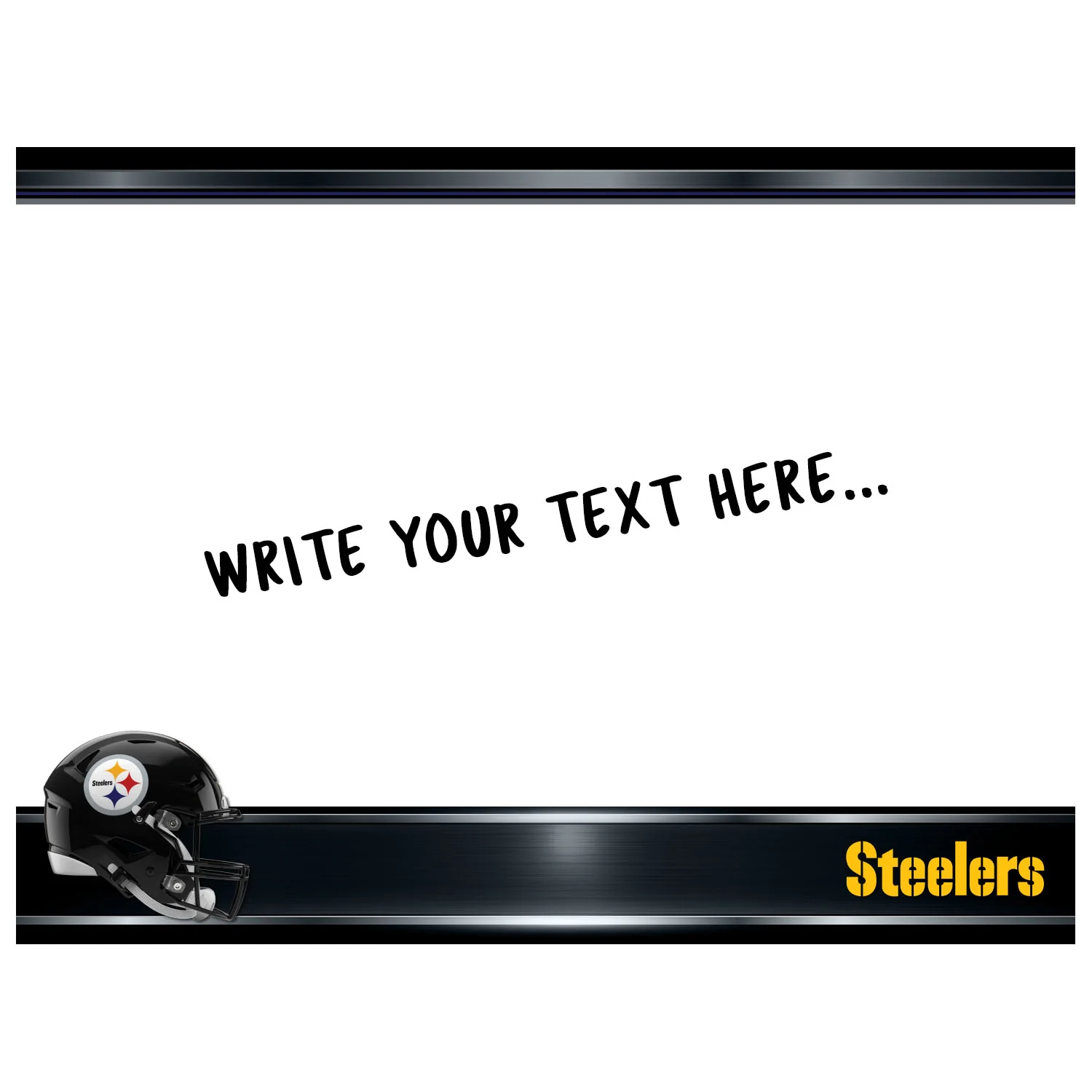 Pittsburgh Steelers - Helmet - Dry Erase Whiteboard - Official NFL - Reusable Vinyl Wall Decal - Image 4