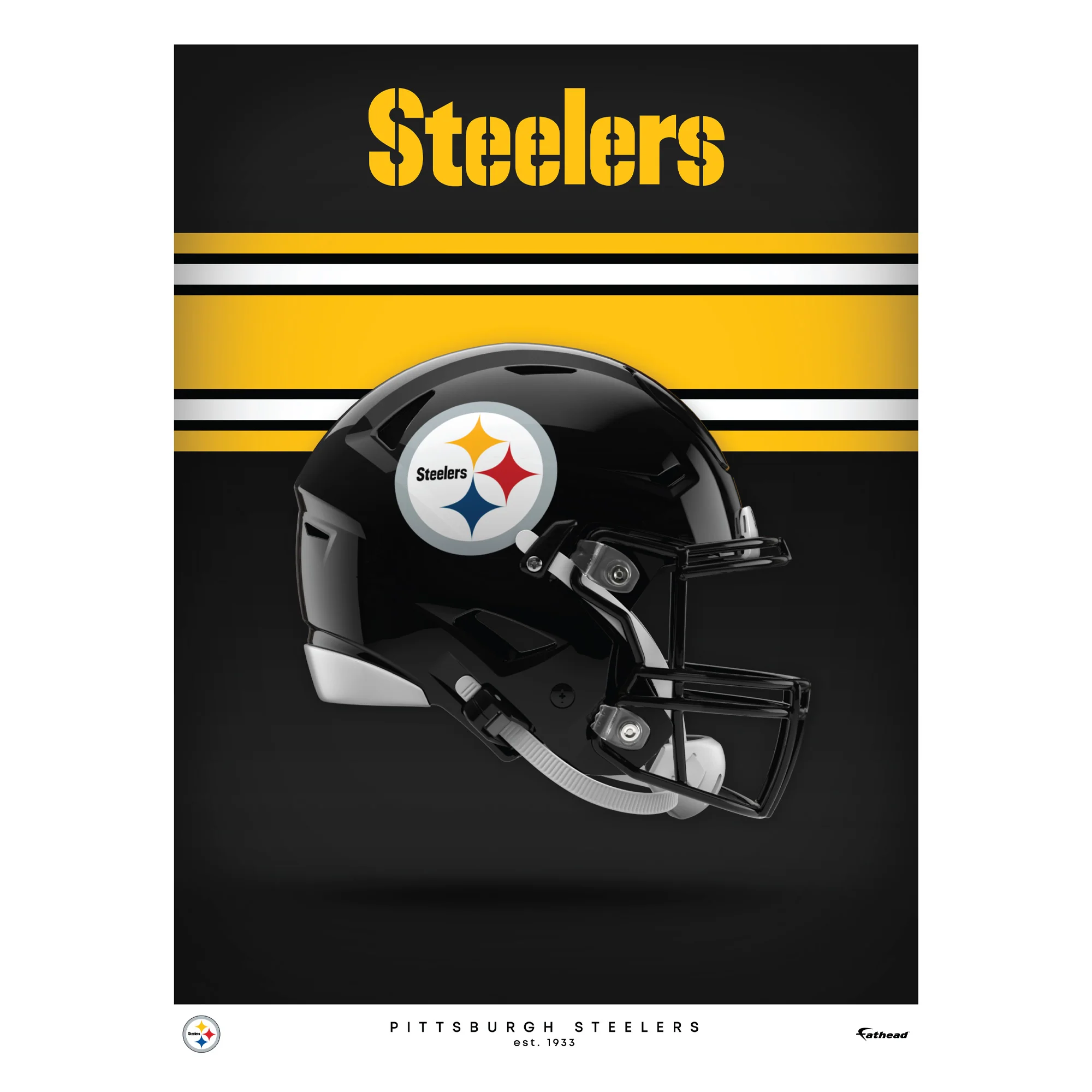 Pittsburgh Steelers - Helmet Series - Peel & Stick Poster - Official NFL - Reusable Vinyl Wall Decal - Image 8