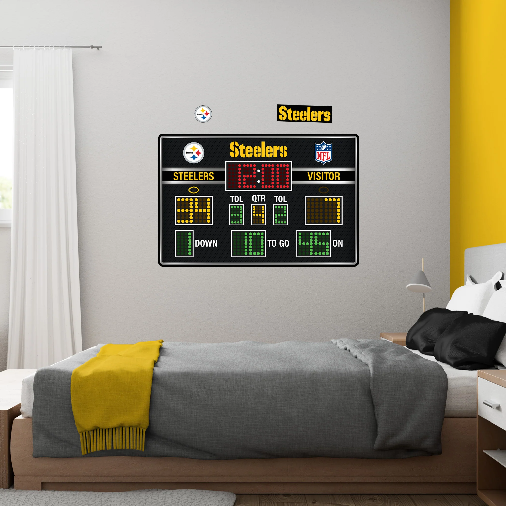 Pittsburgh Steelers - RealBig Scoreboard Collection - Official NFL - Reusable Vinyl Wall Decals - Image 4