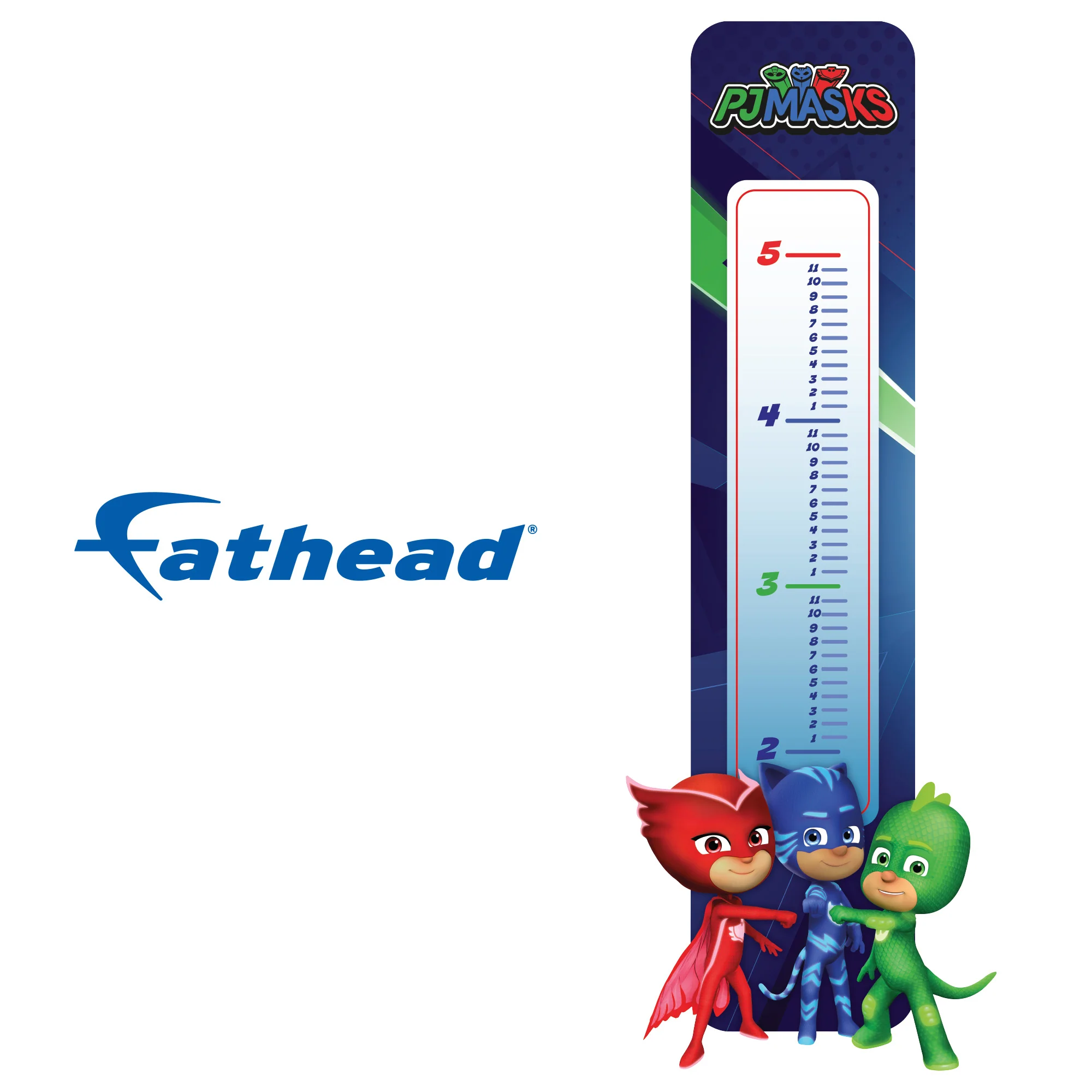 PJ Masks Team Power - Growth Chart - Official Hasbro - Reusable Vinyl Wall Decal - Image 2