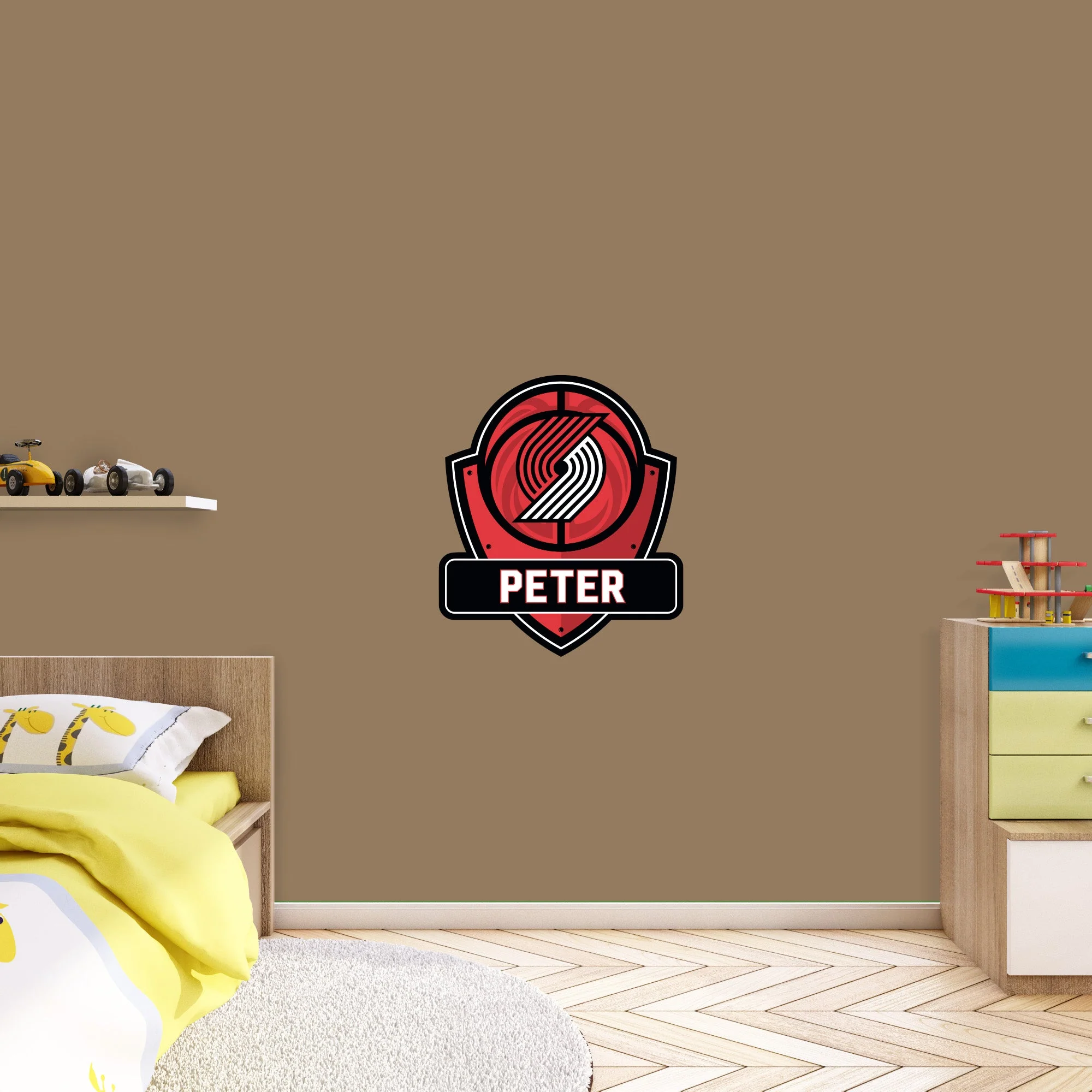 Portland Trail Blazers - Badge - With Personalized Name - Official NBA - Vinyl Transfer Decal - Image 4