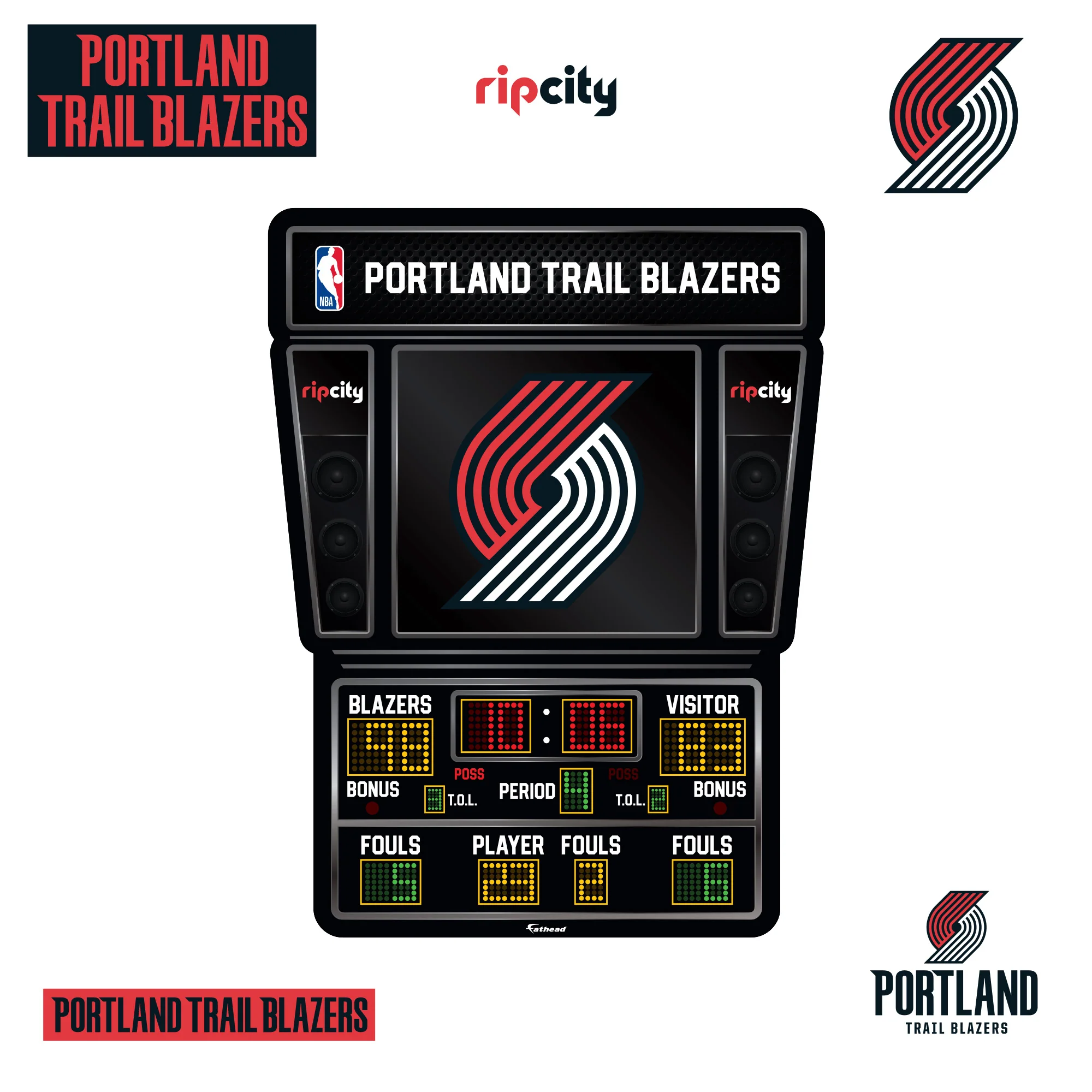 Portland Trail Blazers - RealBig Scoreboard Collection - Official NBA - Reusable Vinyl Wall Decals - Image 2