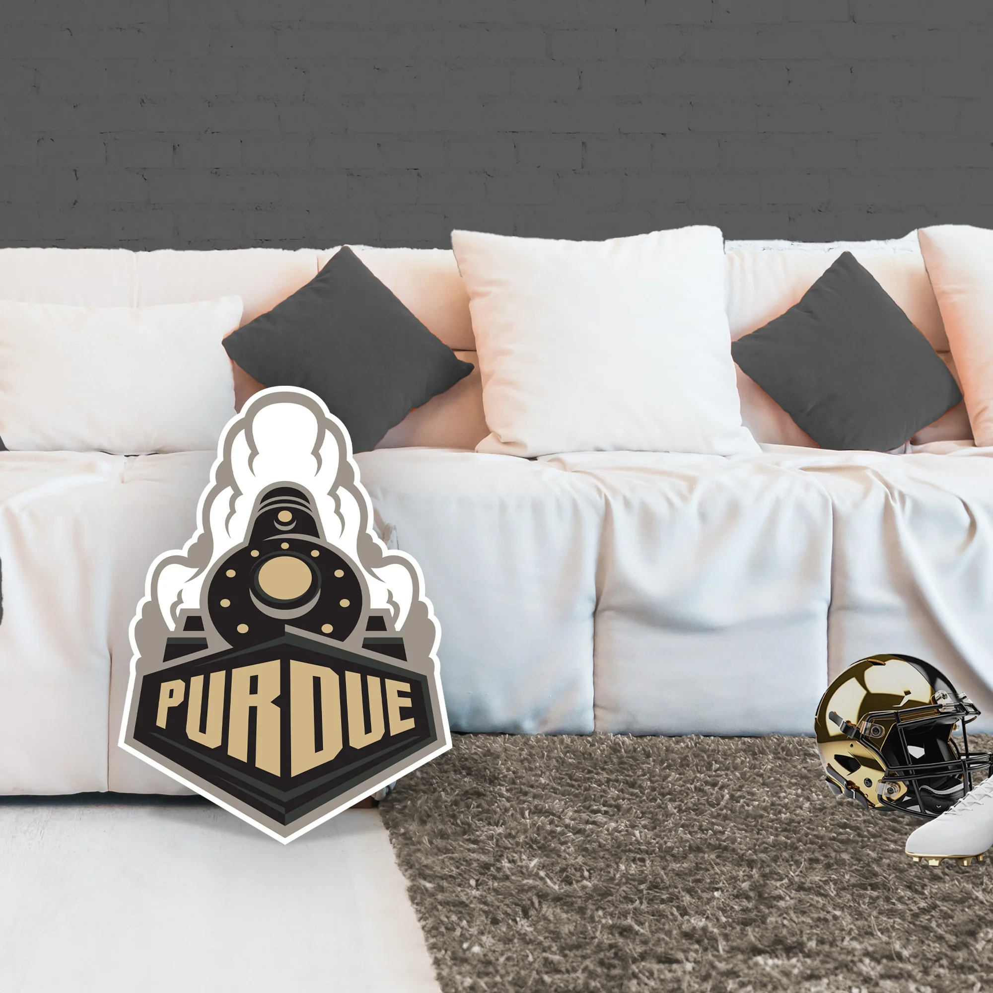 Purdue Boilermakers Train Logo - Big Head - Official NCAA - Foam Core Cutout - Image 3