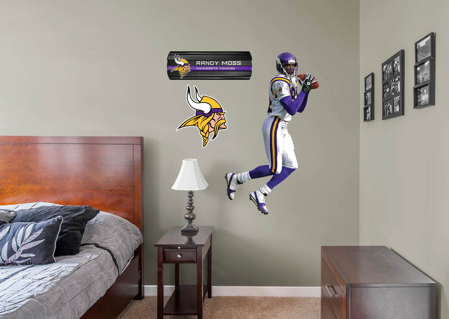 Randy Moss - RealBig Legend Collection - Official NFL - Minnesota Vikings - Reusable Vinyl Wall Decals - Image 2