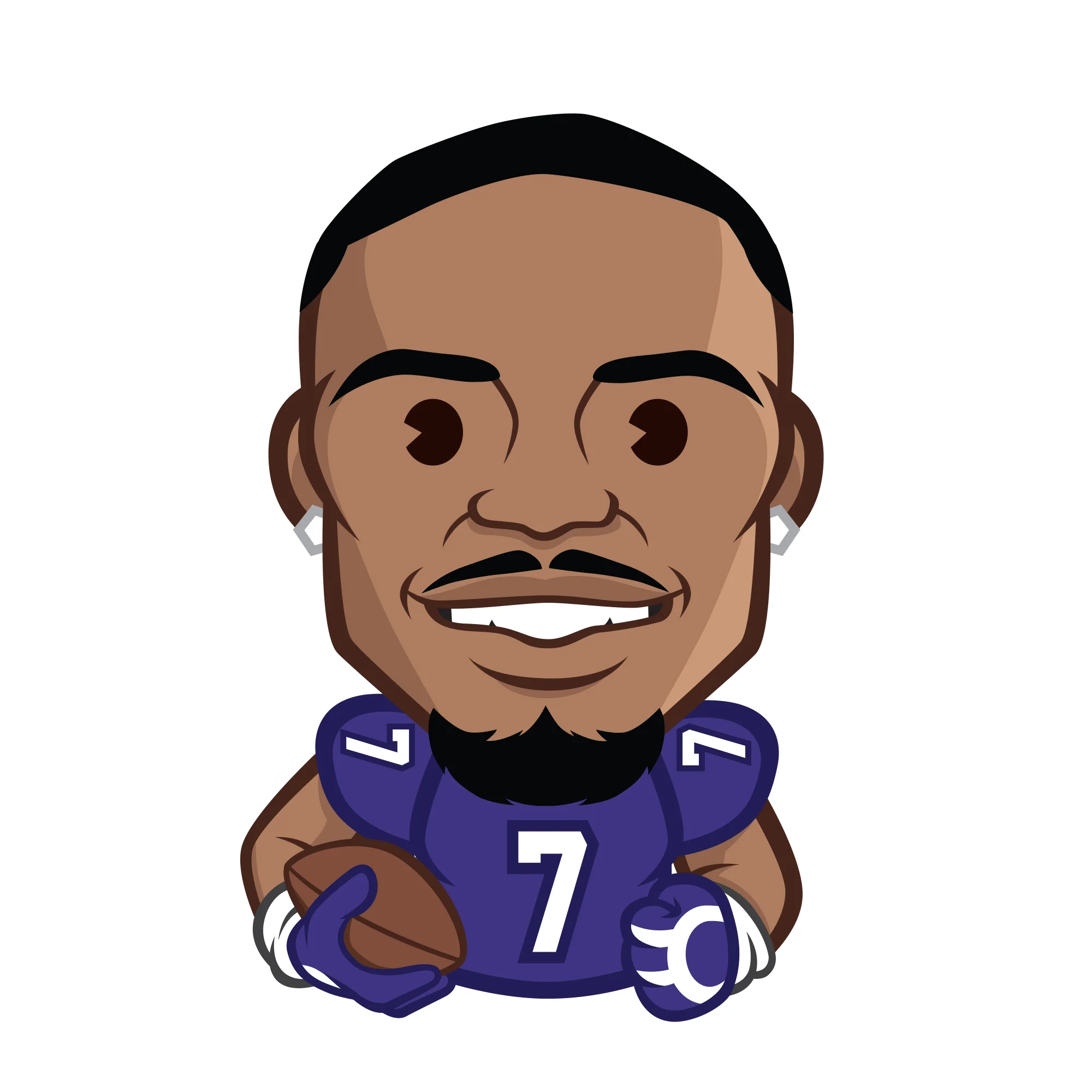 Rashod Bateman Emoji - Big Head - Official NFLPA - Baltimore Ravens - Foam Core Cutout - Image 2