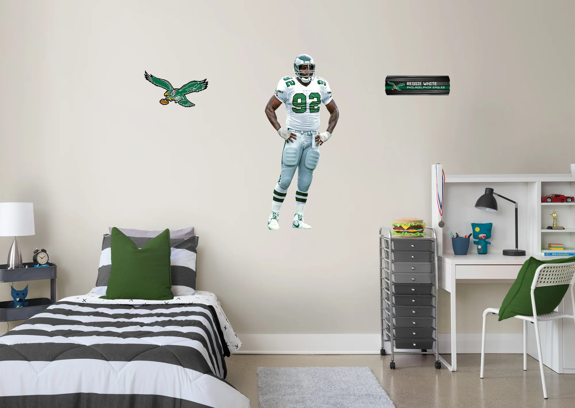 Reggie White - RealBig Legend Collection - Official NFL - Philadelphia Eagles - Reusable Vinyl Wall Decals - Image 2