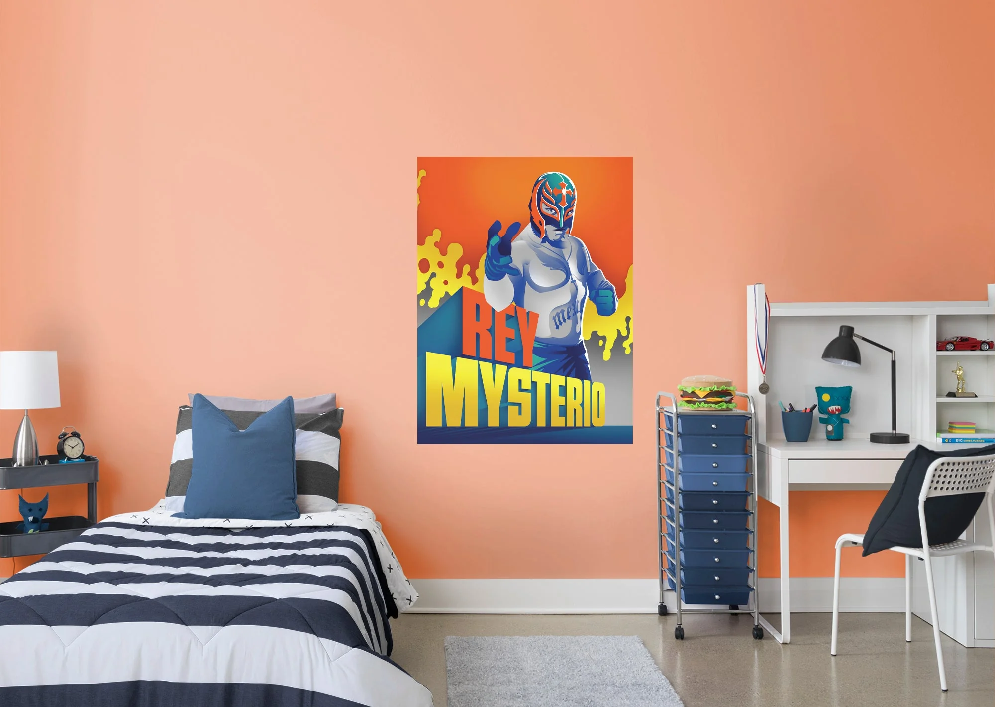 Rey Mysterio - Peel & Stick Poster - Official WWE - Reusable Vinyl Wall Decal #1 - Image 4