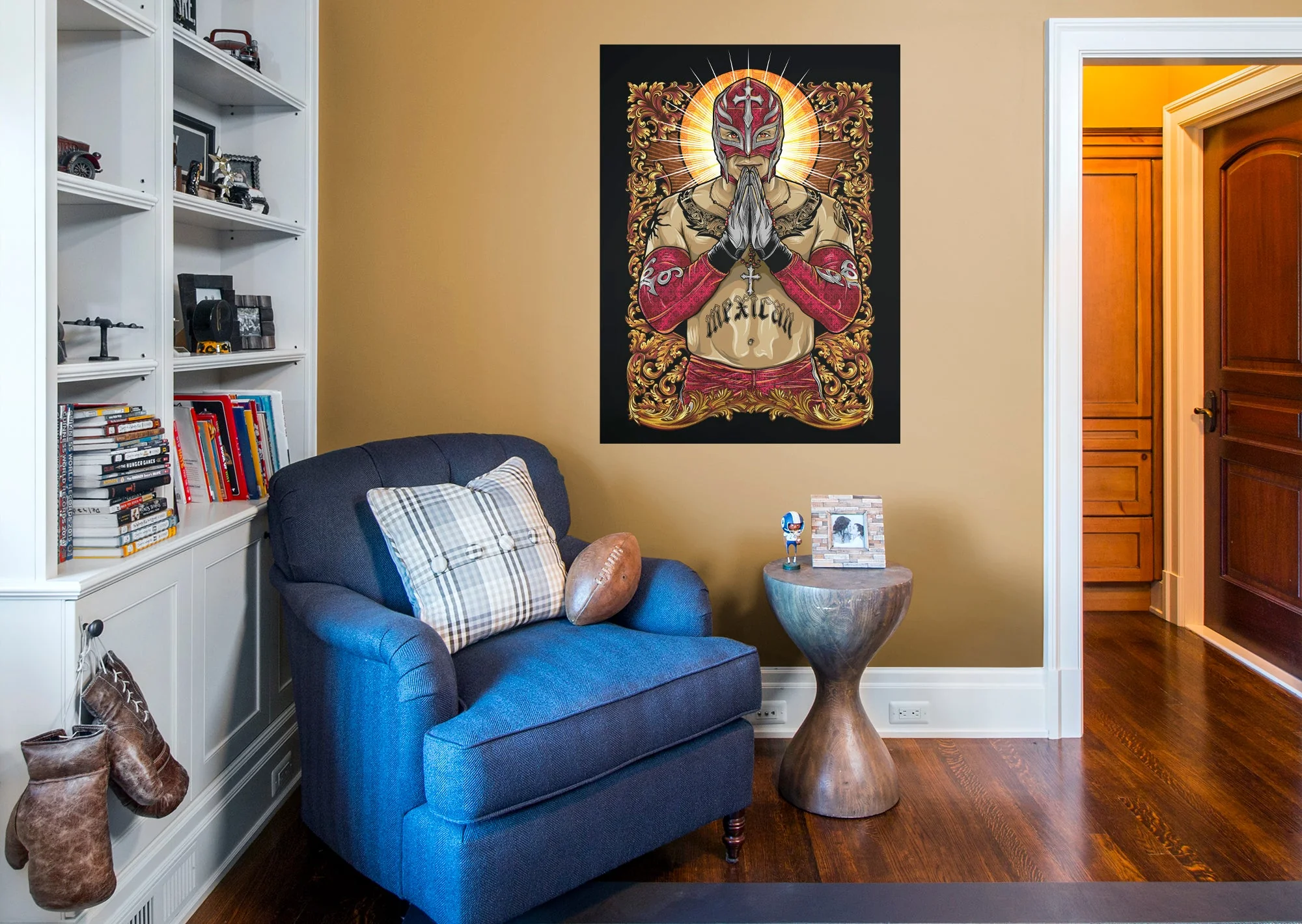 Rey Mysterio - Stained Glass Peel & Stick Poster - Official WWE - Reusable Vinyl Wall Decal - Image 4