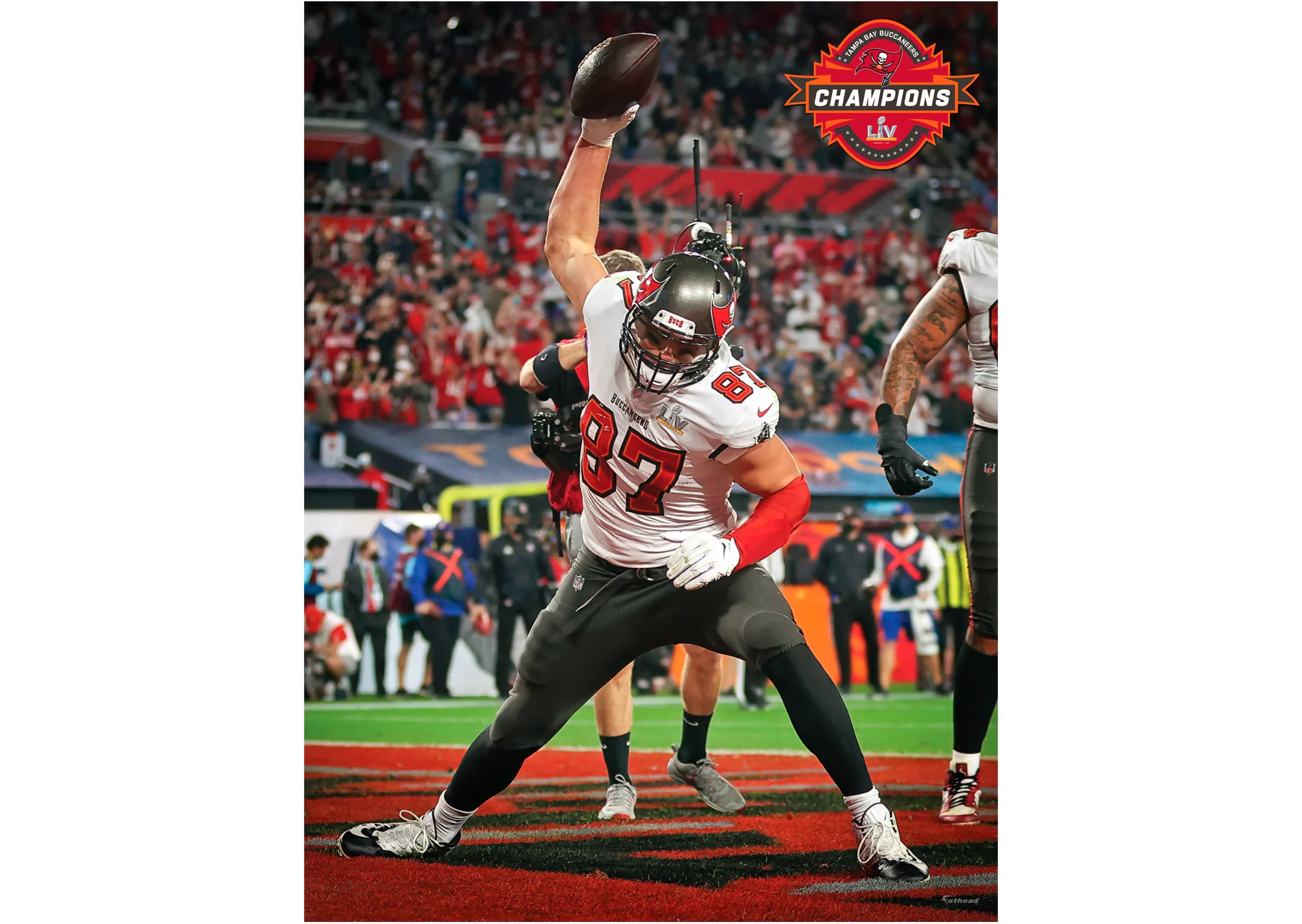 Rob Gronkowski - Super Bowl Spike - Peel & Stick Poster - Official NFL - Tampa Bay Buccaneers - Reusable Vinyl Wall Decal