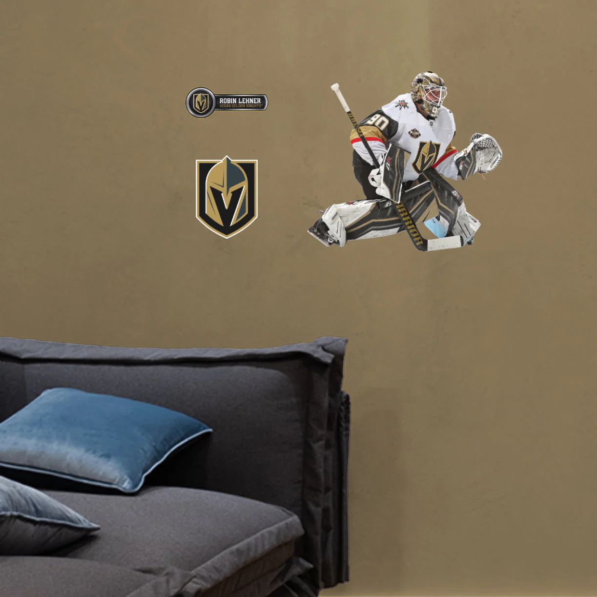 Robin Lehner - RealBig Collection - Official NHL - Vegas Golden Knights - Reusable Vinyl Wall Decals - Image 4