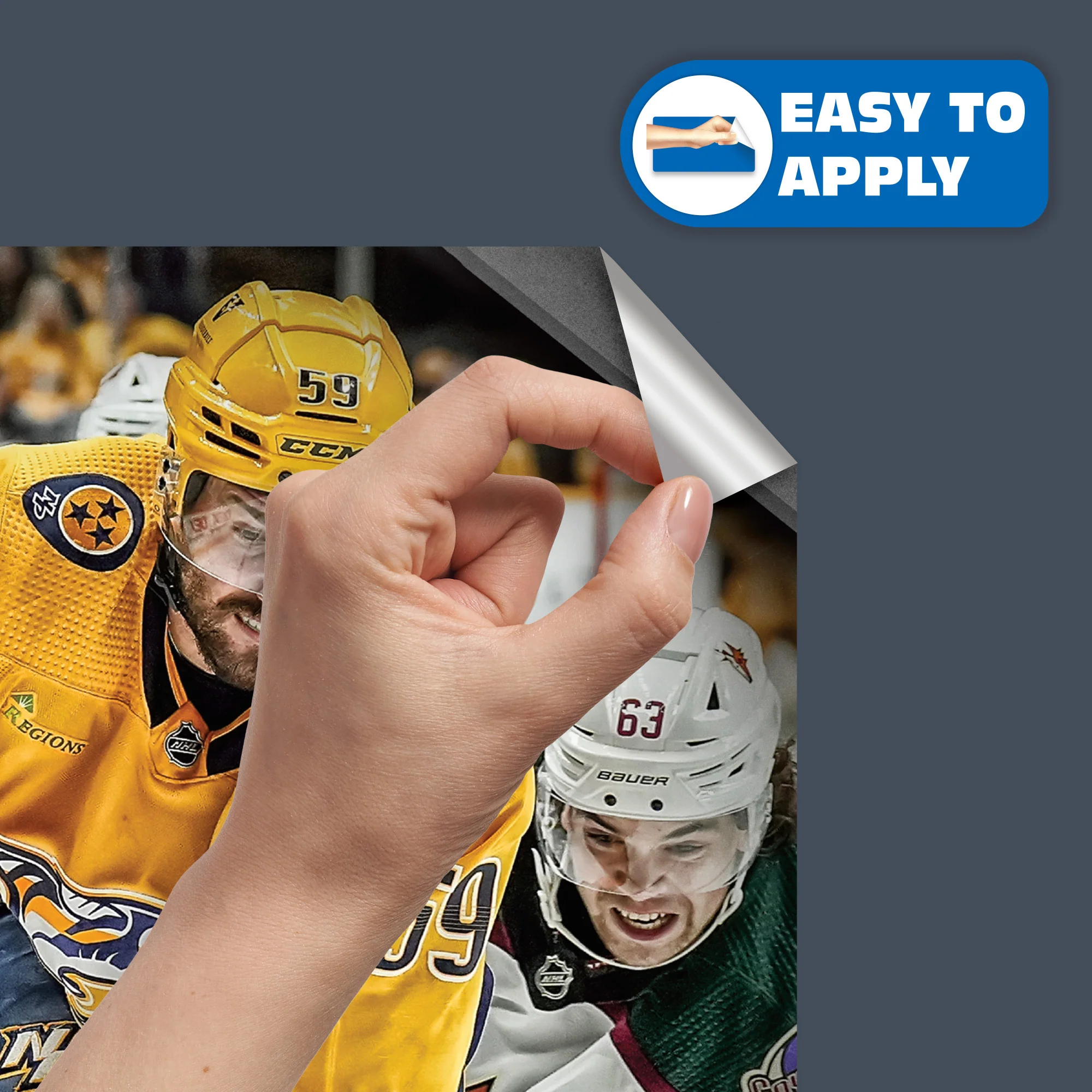 Roman Josi - RealBig Collection - Official NHL - Nashville Predators - Reusable Vinyl Wall Decals #2 - Image 4