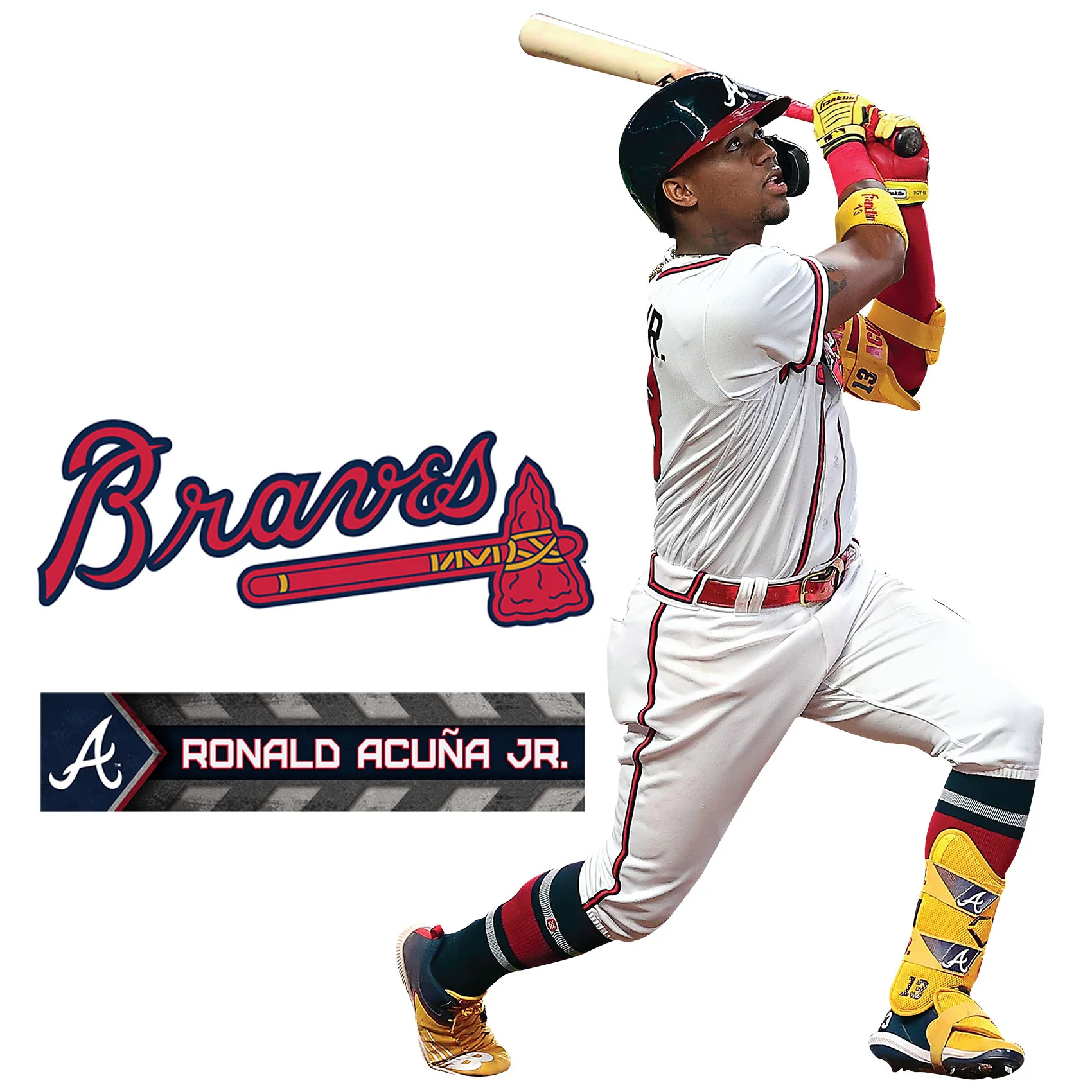 Ronald Acuña Jr. - RealBig Collection - Official MLB - Atlanta Braves - Reusable Vinyl Wall Decals #2 - Image 5